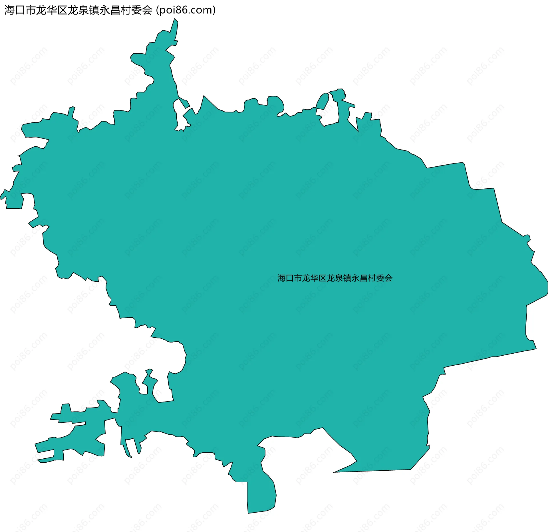 海口市龙华区龙泉镇永昌村委会边界地图