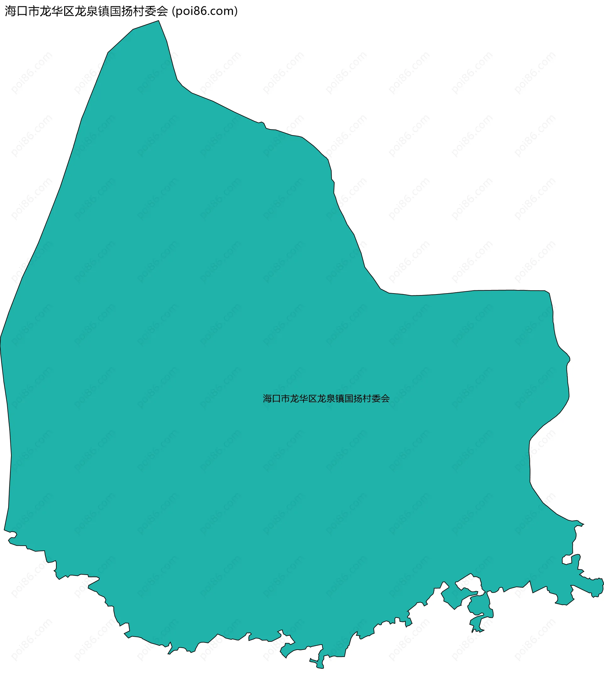 海口市龙华区龙泉镇国扬村委会边界地图