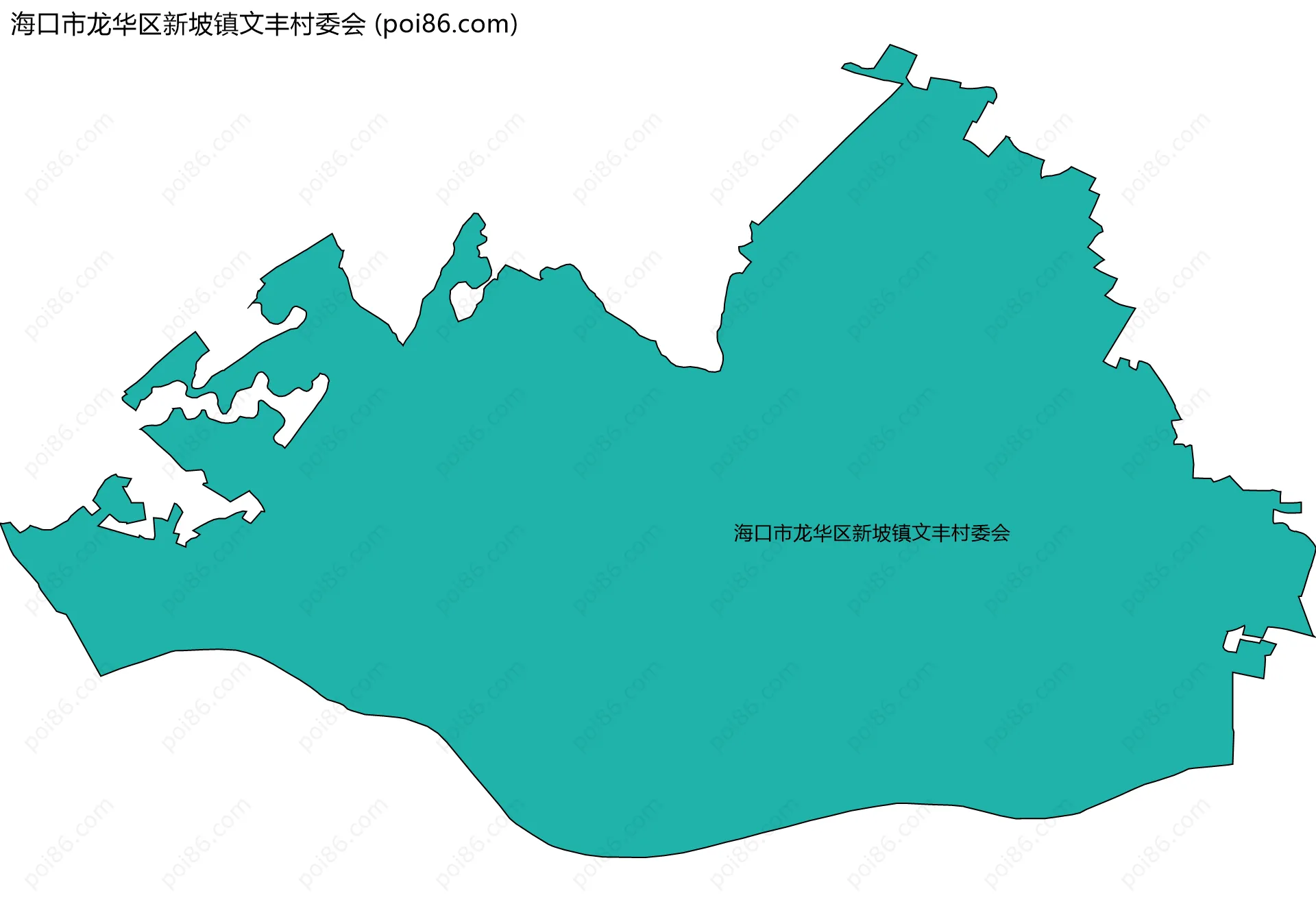 海口市龙华区新坡镇文丰村委会边界地图