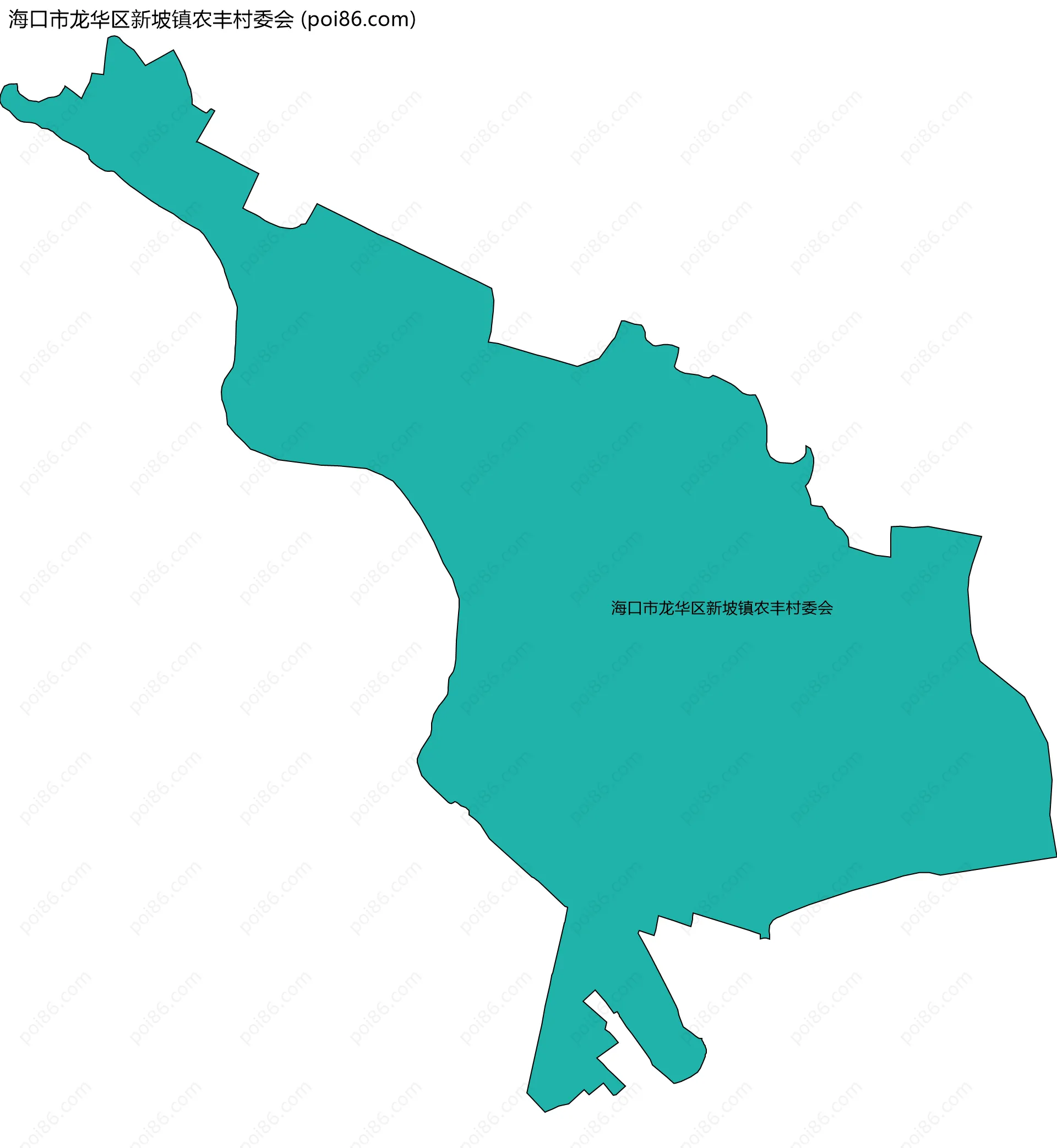 海口市龙华区新坡镇农丰村委会边界地图