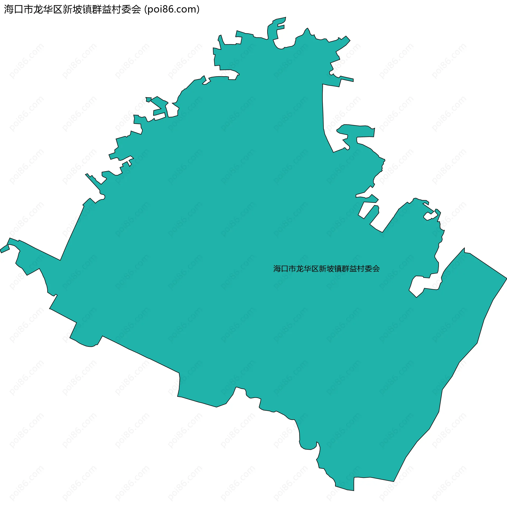 海口市龙华区新坡镇群益村委会边界地图