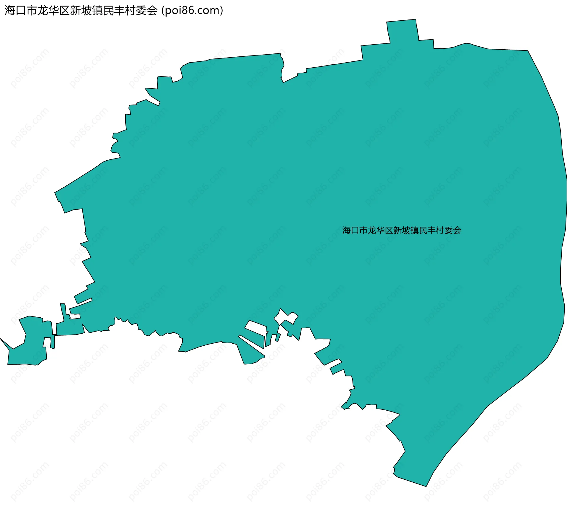 海口市龙华区新坡镇民丰村委会边界地图