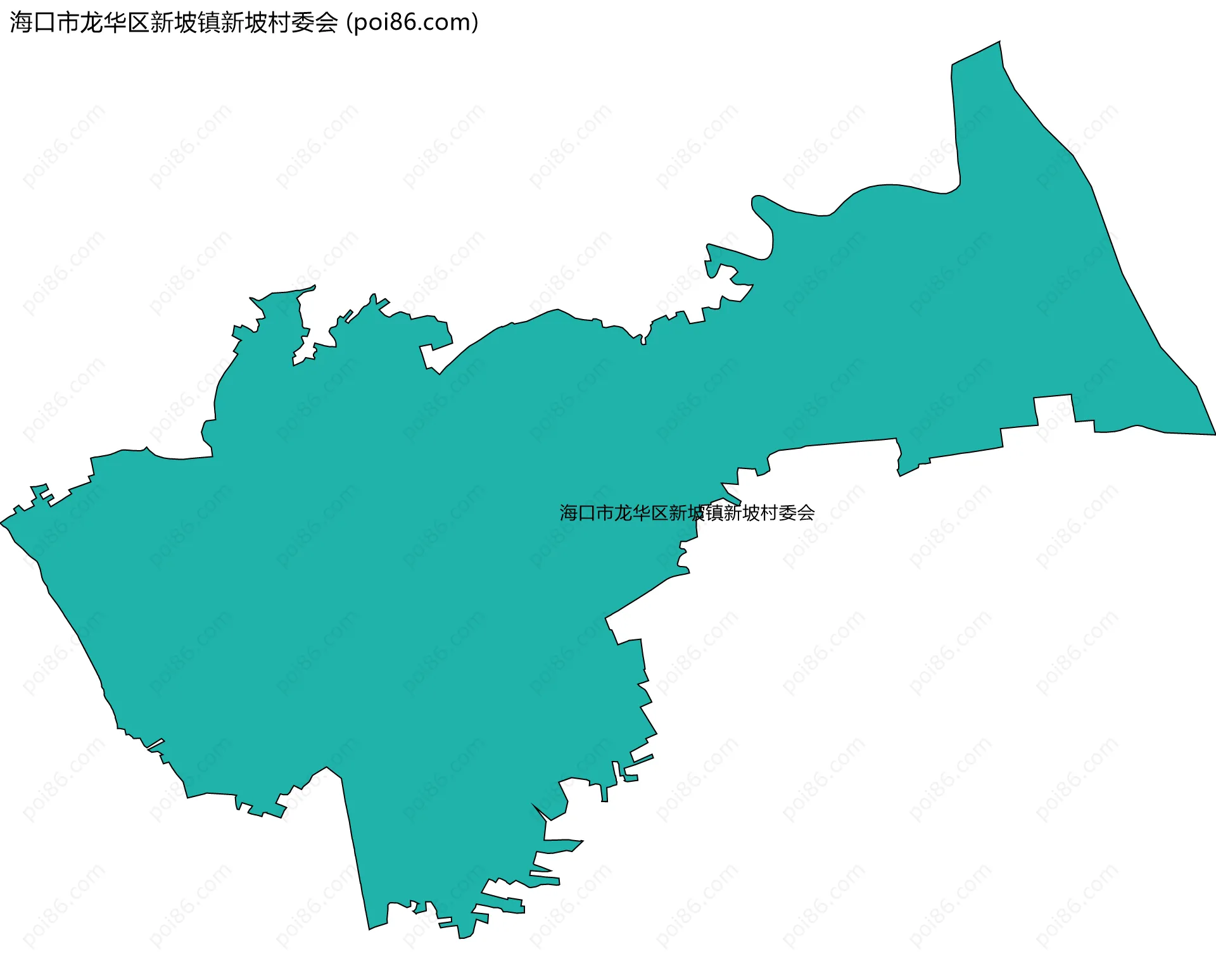 海口市龙华区新坡镇新坡村委会边界地图