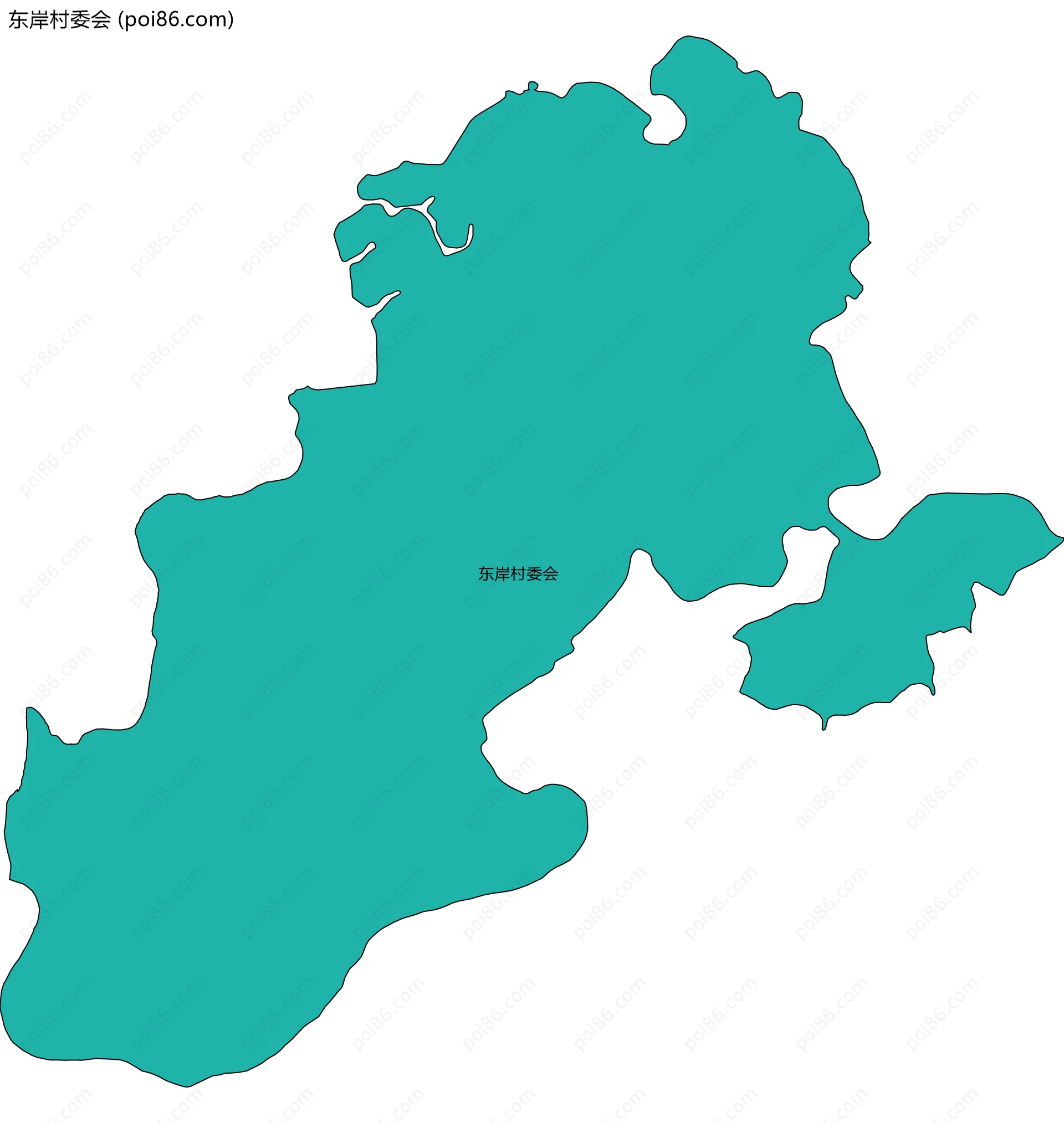 东岸村委会边界地图