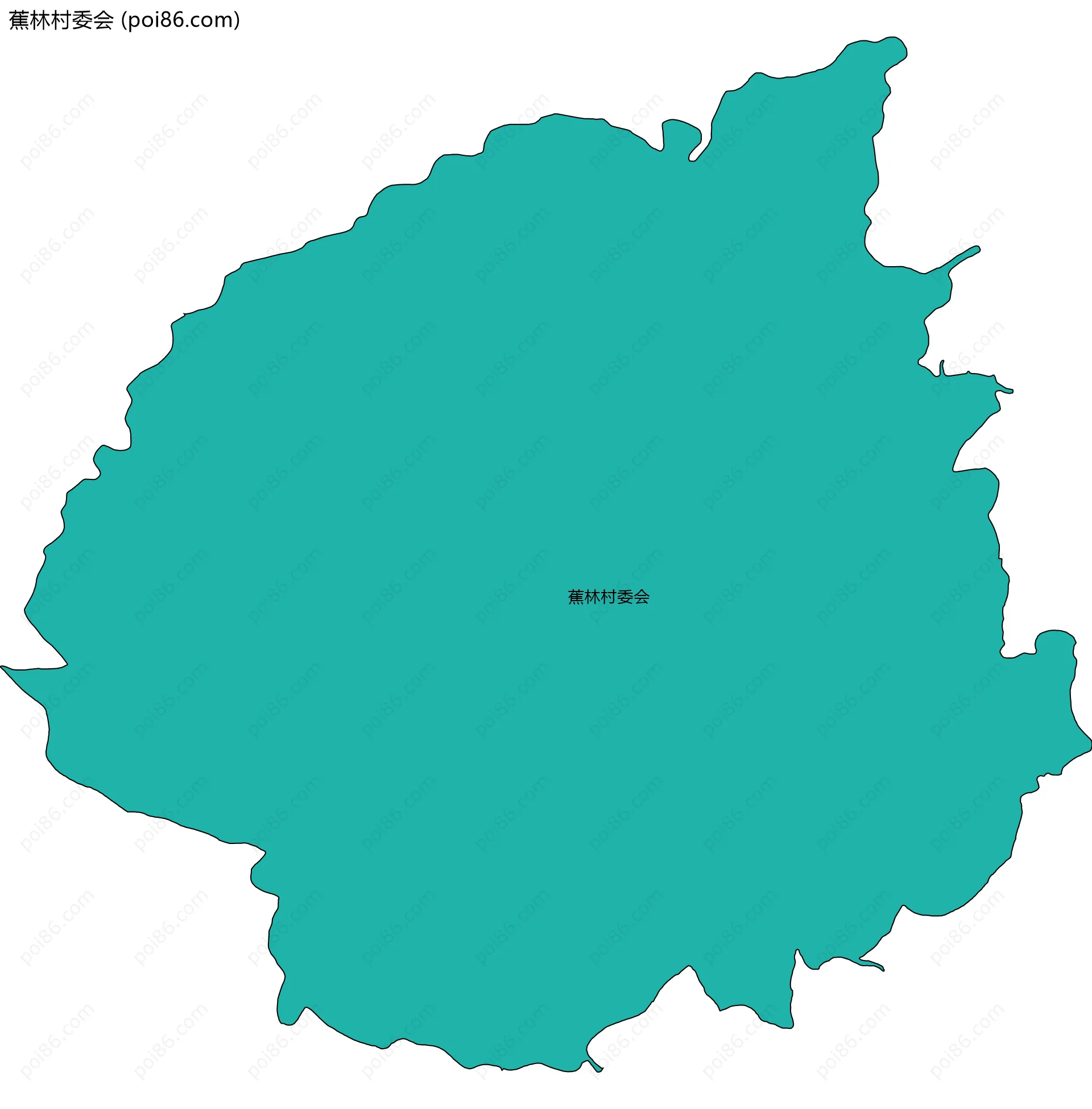 蕉林村委会边界地图