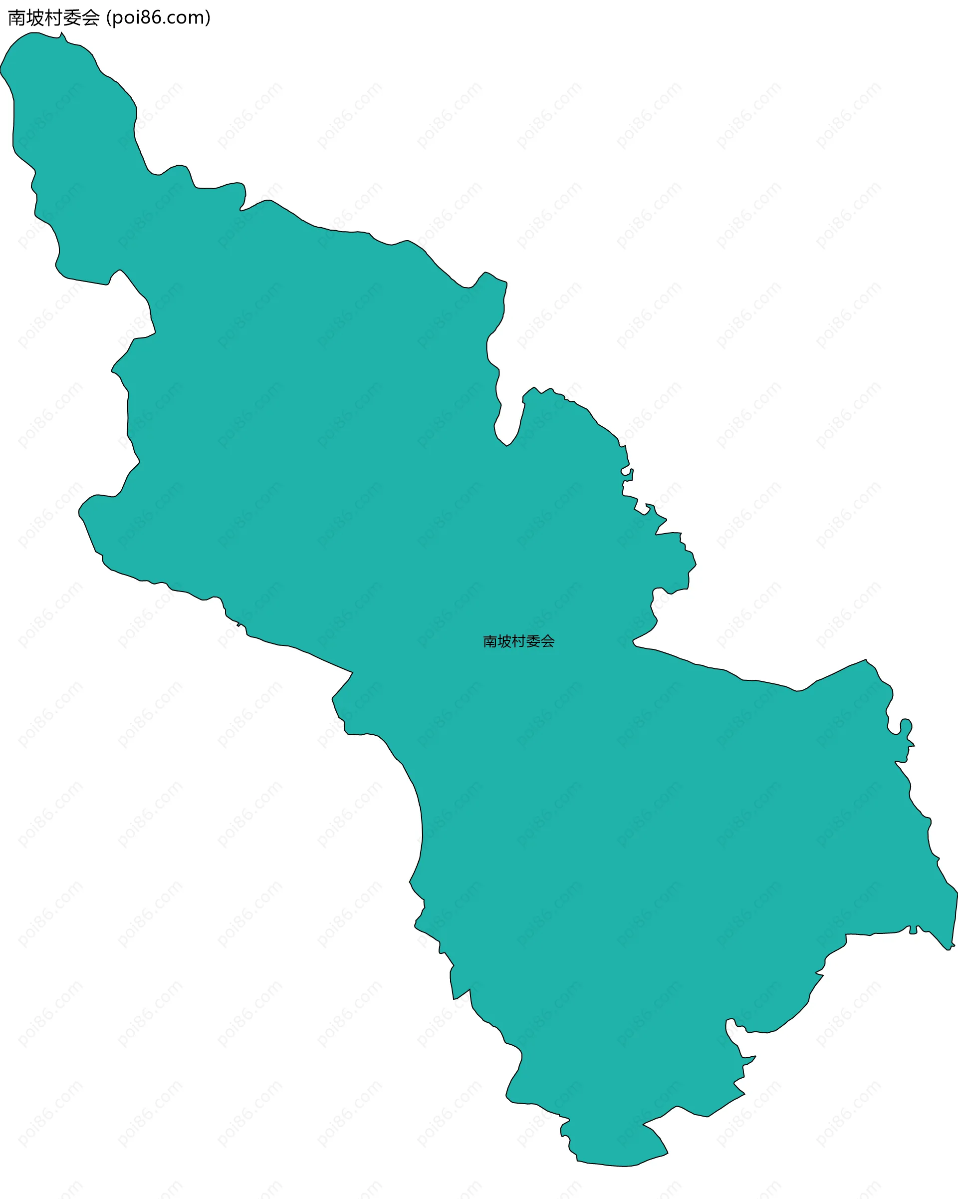 南坡村委会边界地图