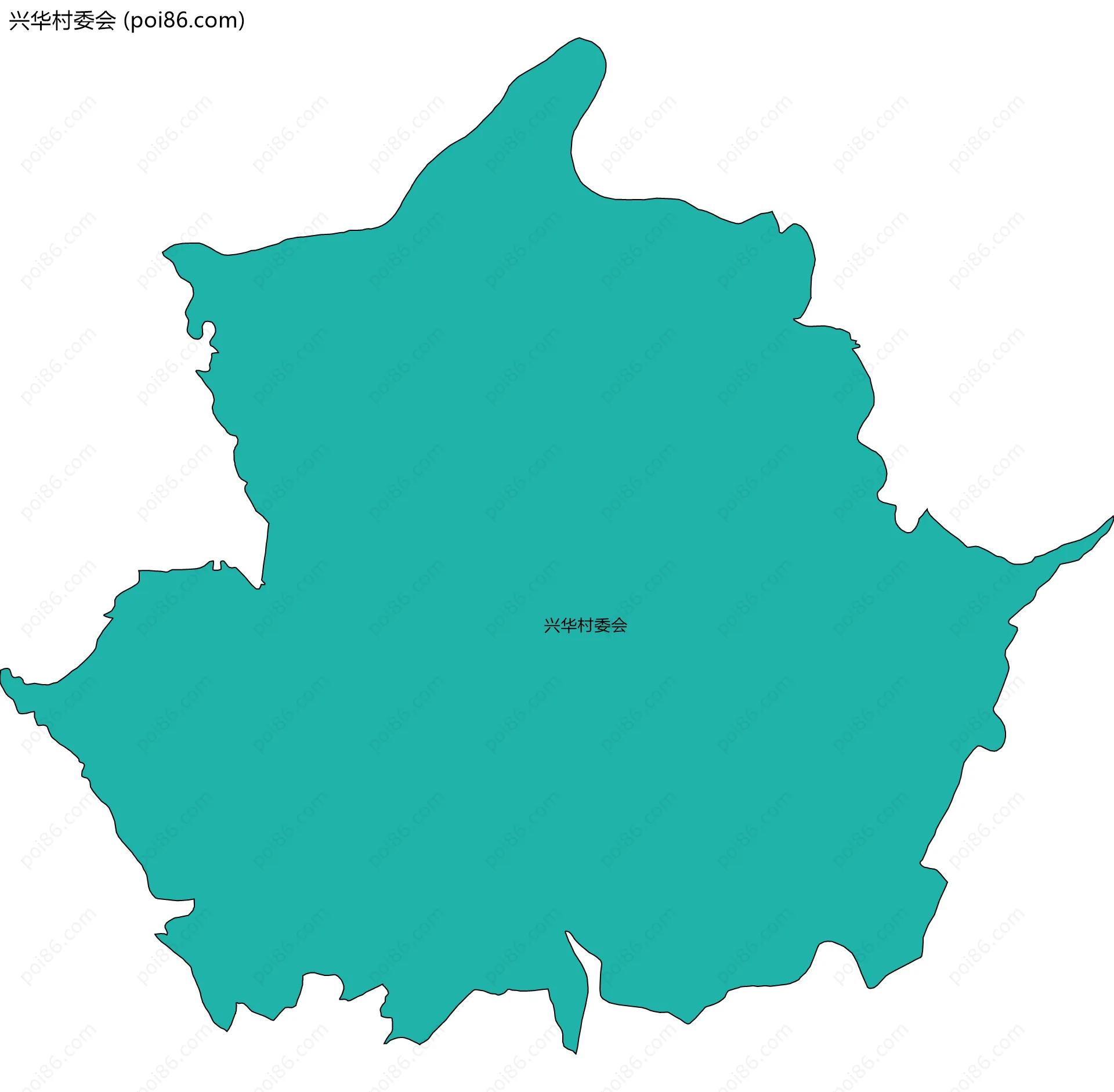 兴华村委会边界地图
