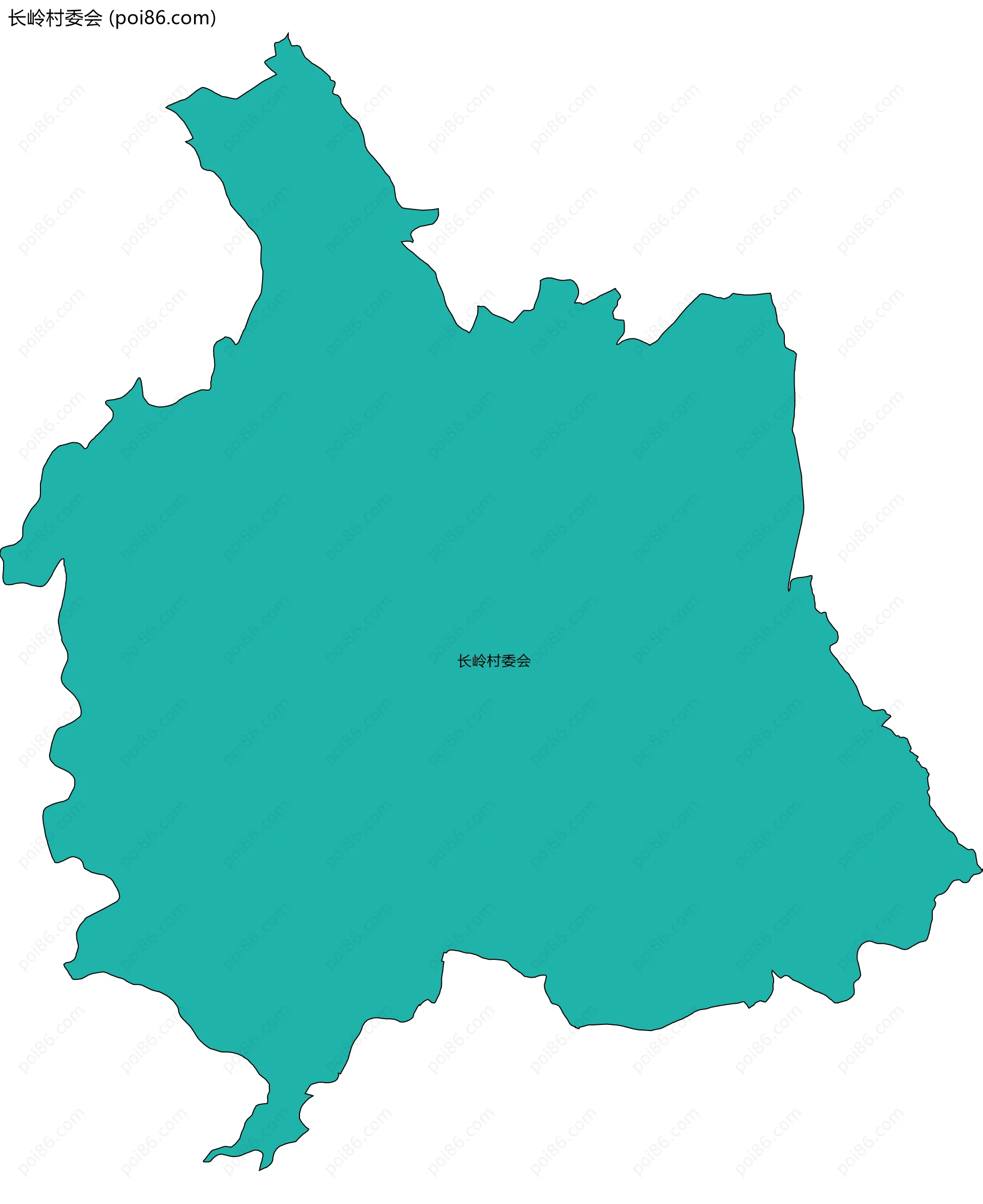 长岭村委会边界地图
