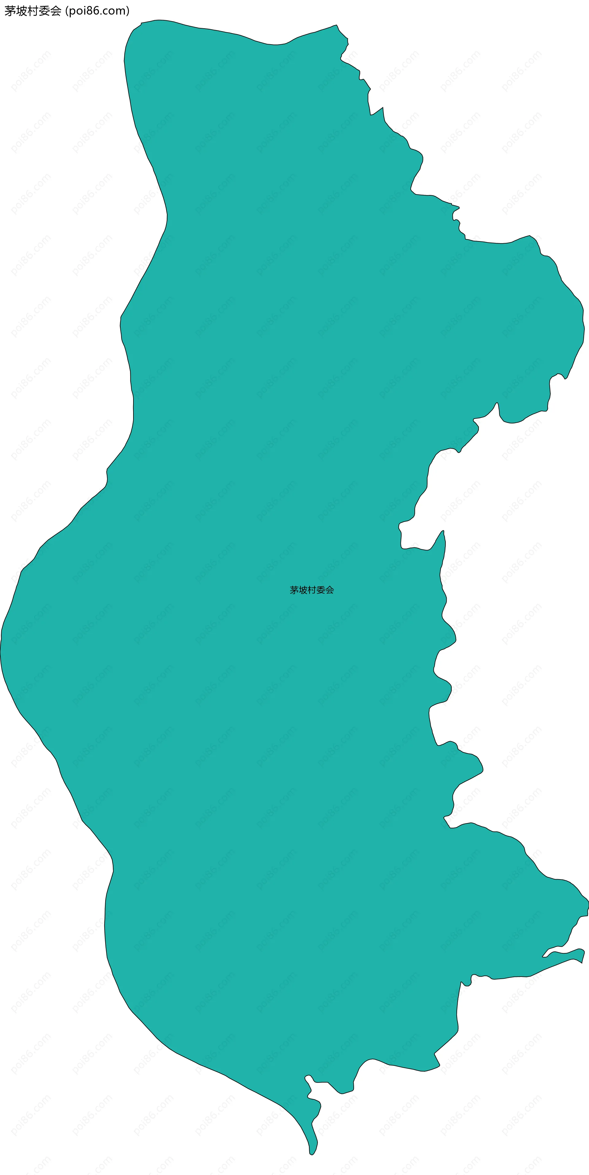 茅坡村委会边界地图