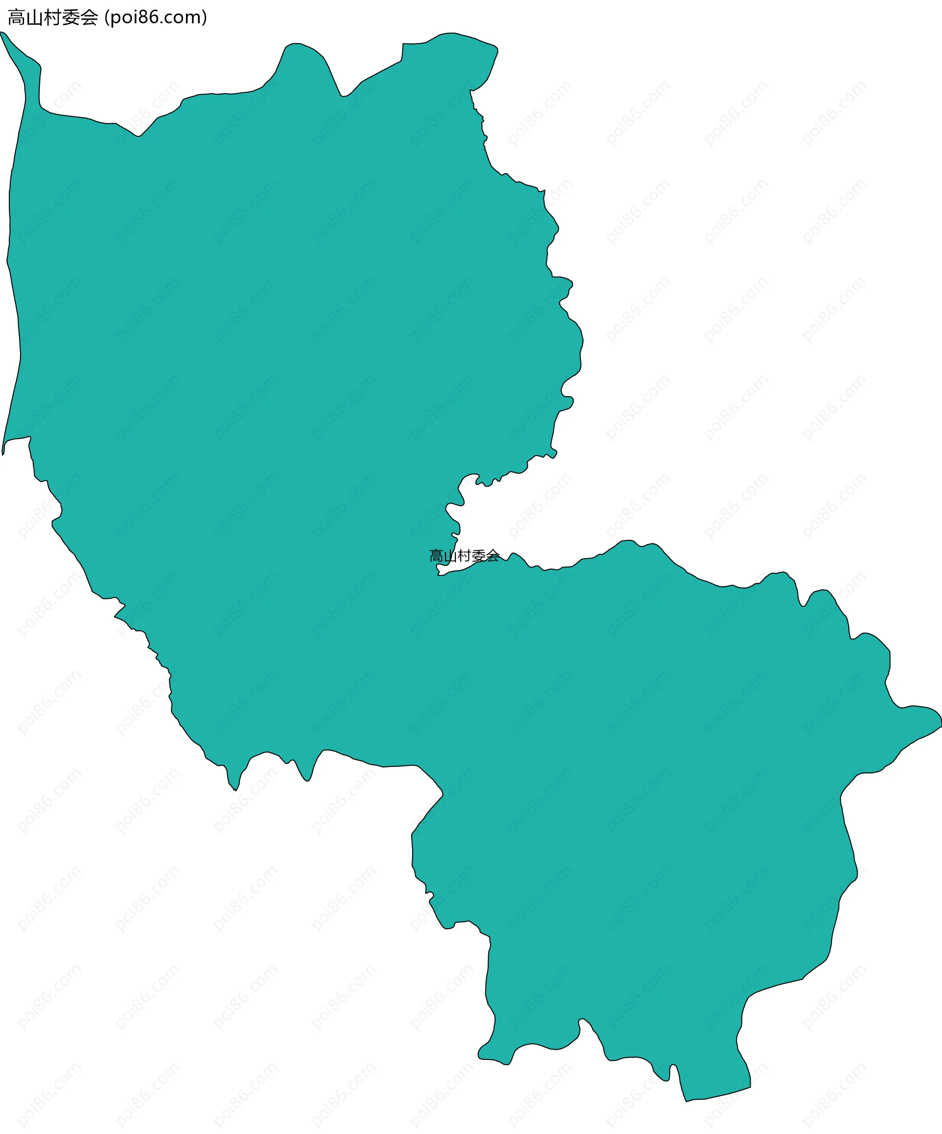 高山村委会边界地图