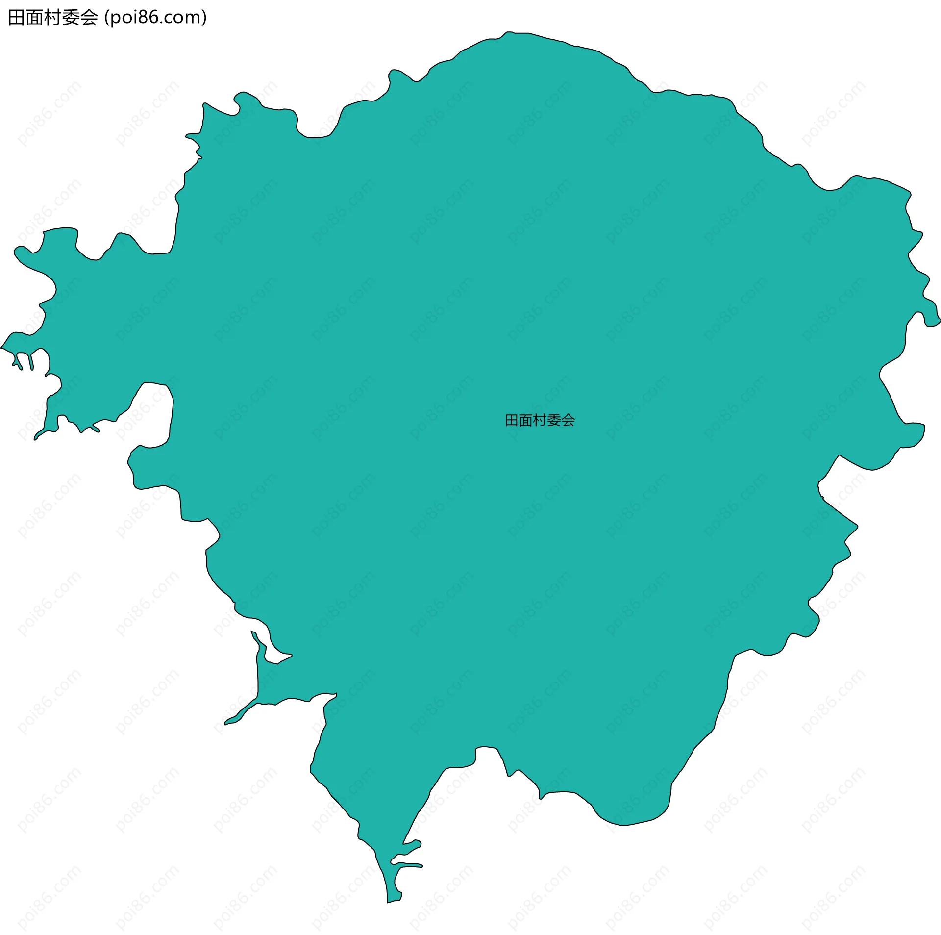 田面村委会边界地图