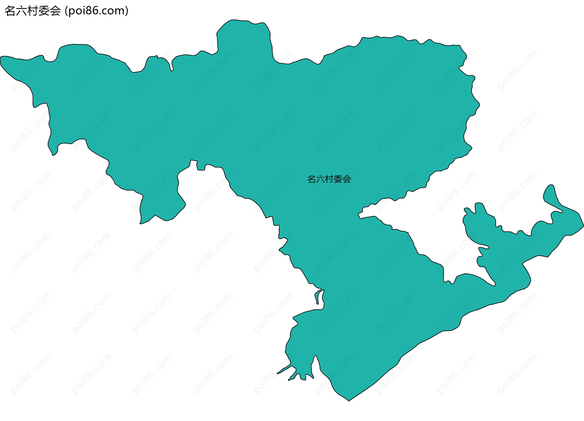 名六村委会边界地图