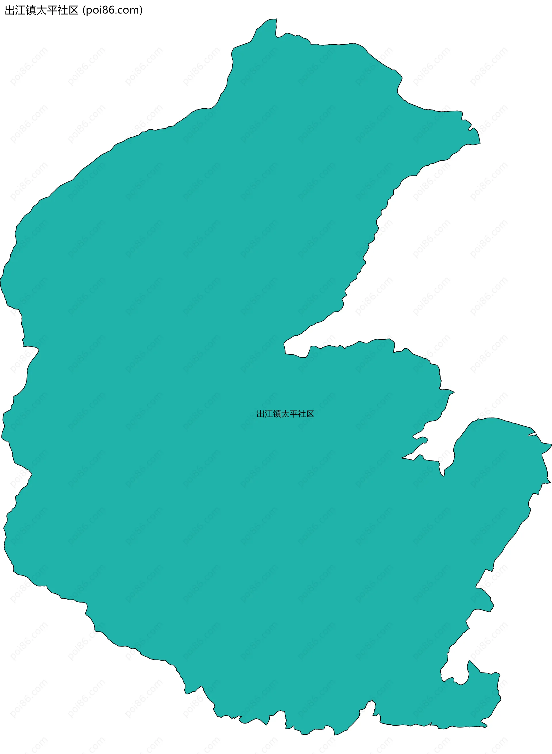 出江镇太平社区边界地图