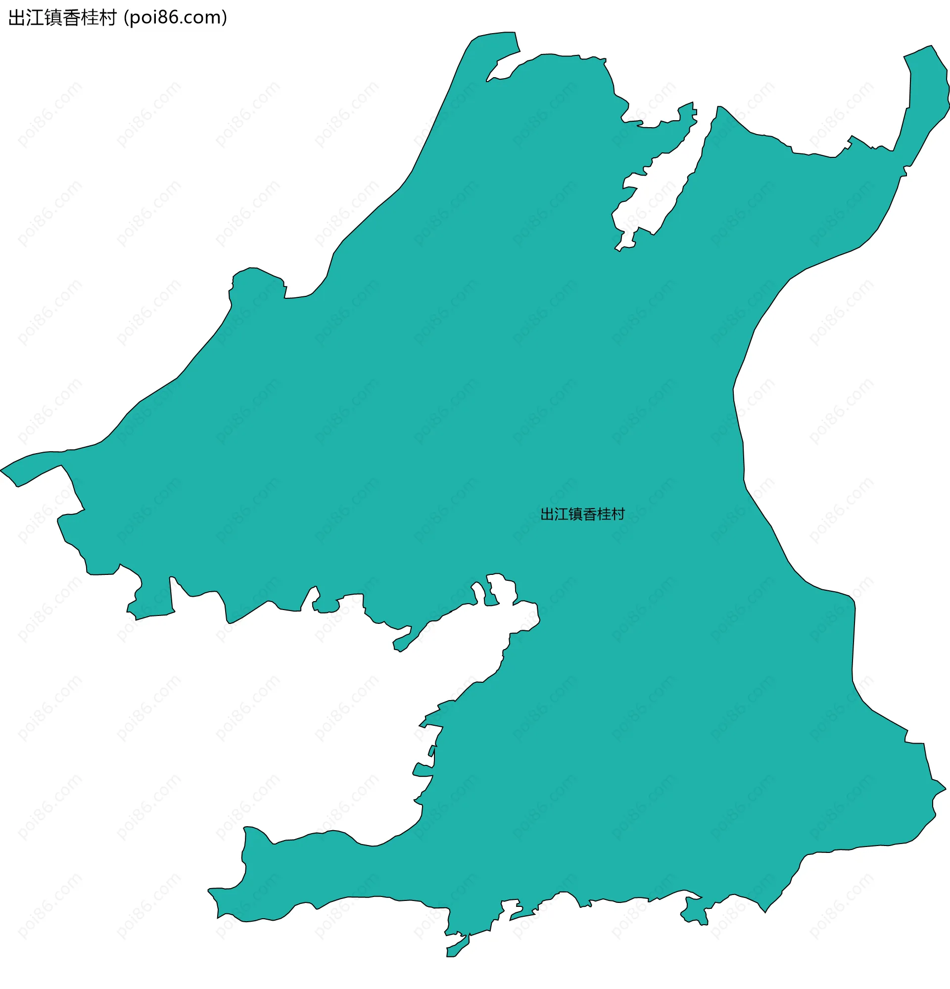 出江镇香桂村边界地图