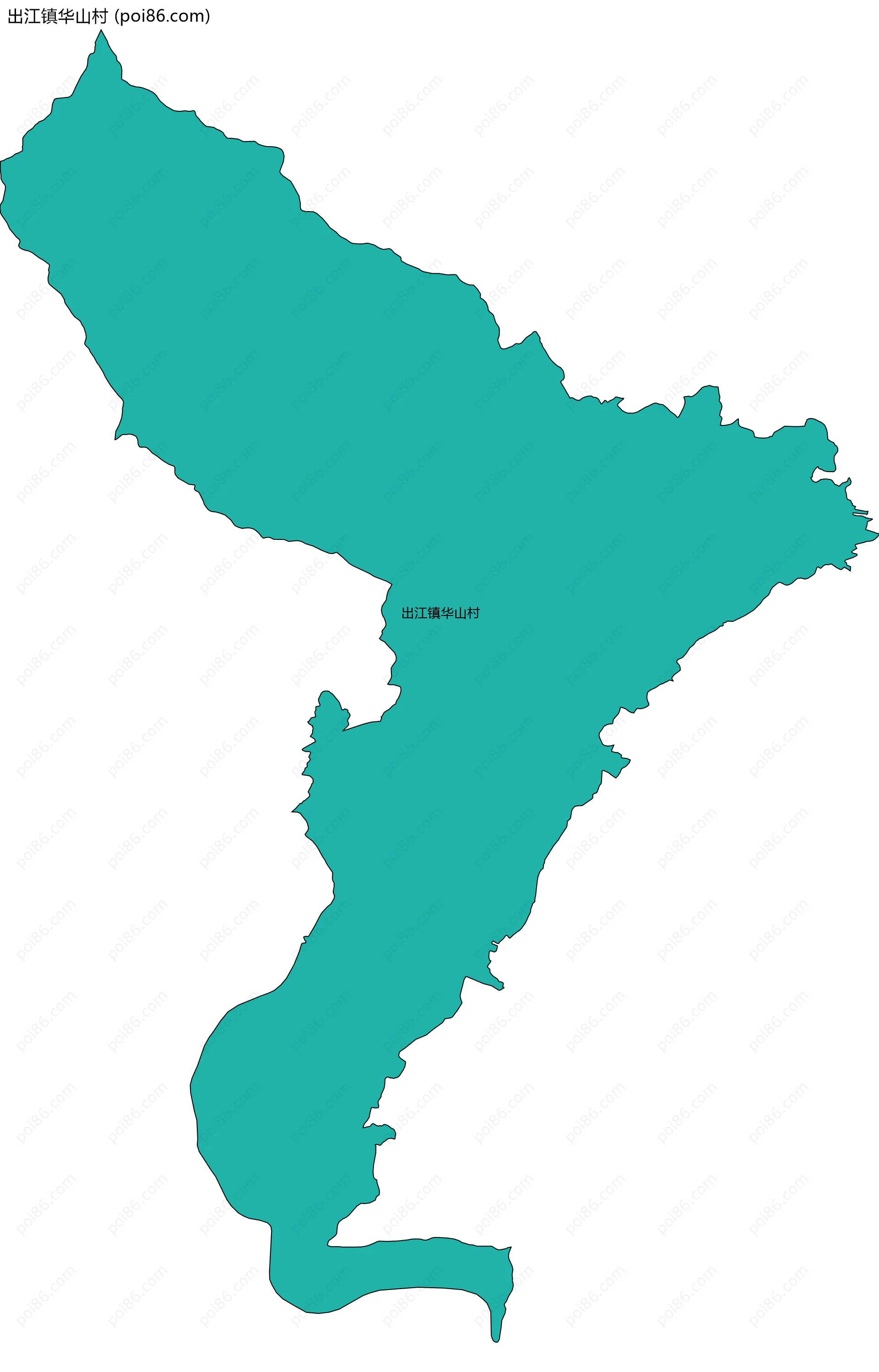 出江镇华山村边界地图