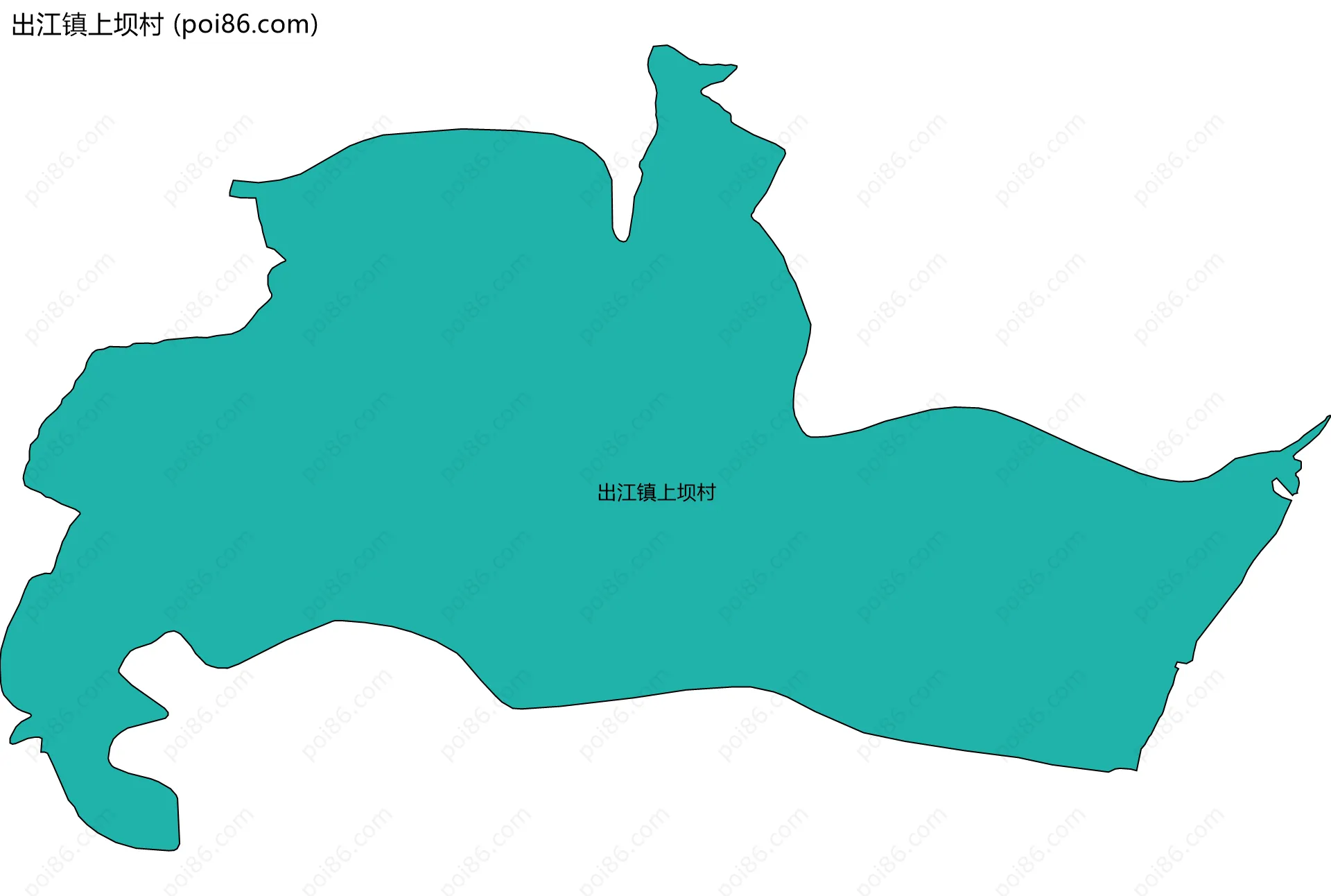 出江镇上坝村边界地图