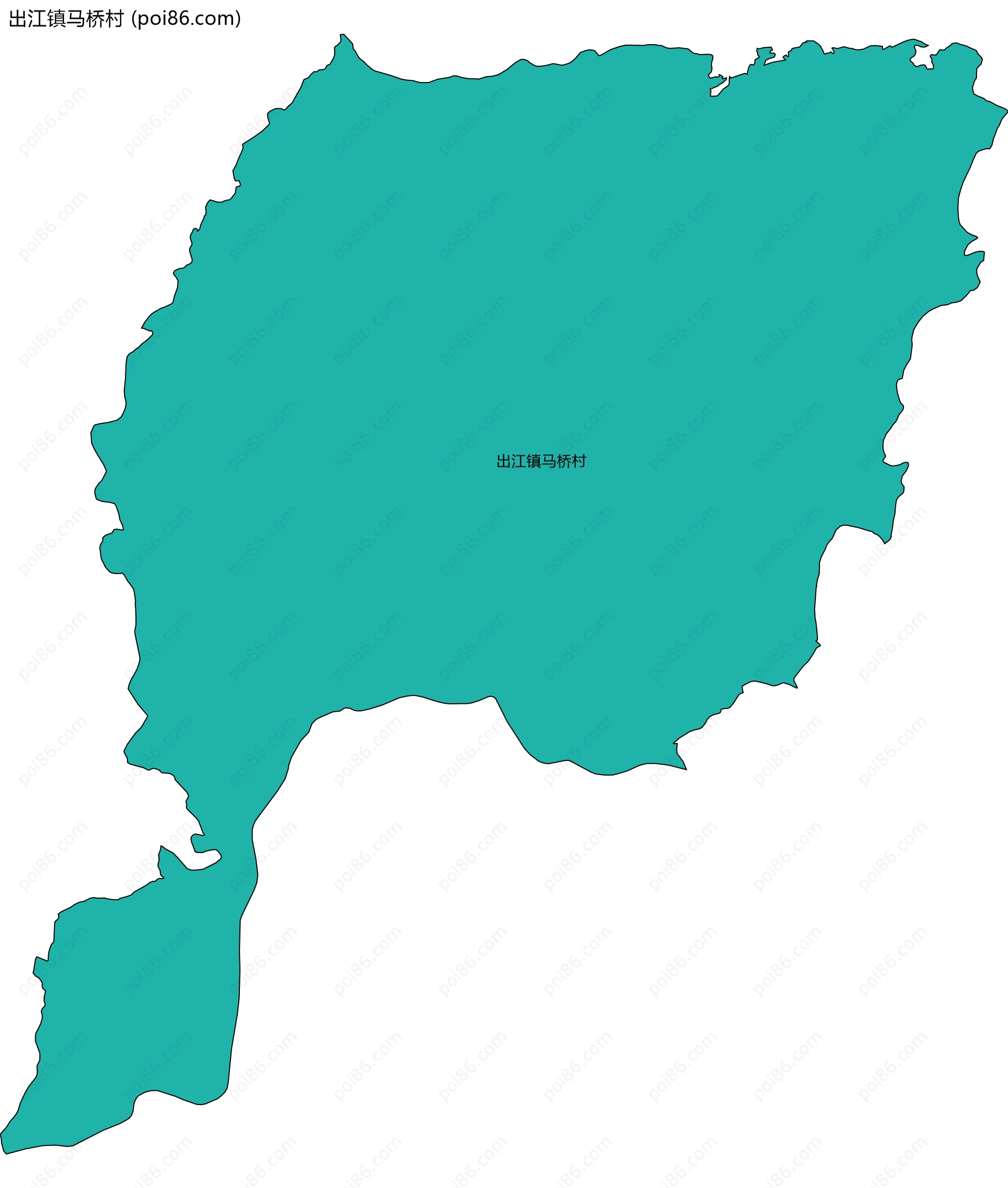 出江镇马桥村边界地图