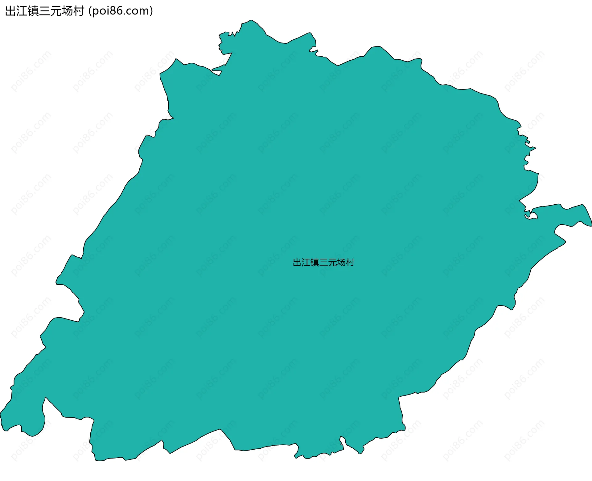 出江镇三元场村边界地图