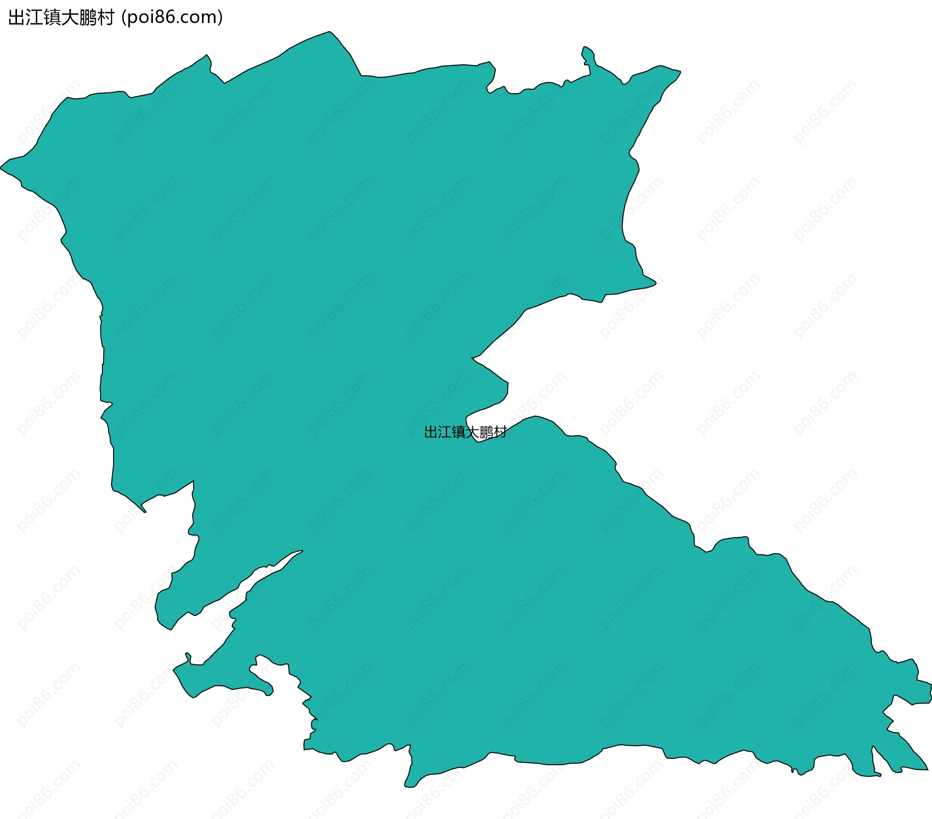 出江镇大鹏村边界地图
