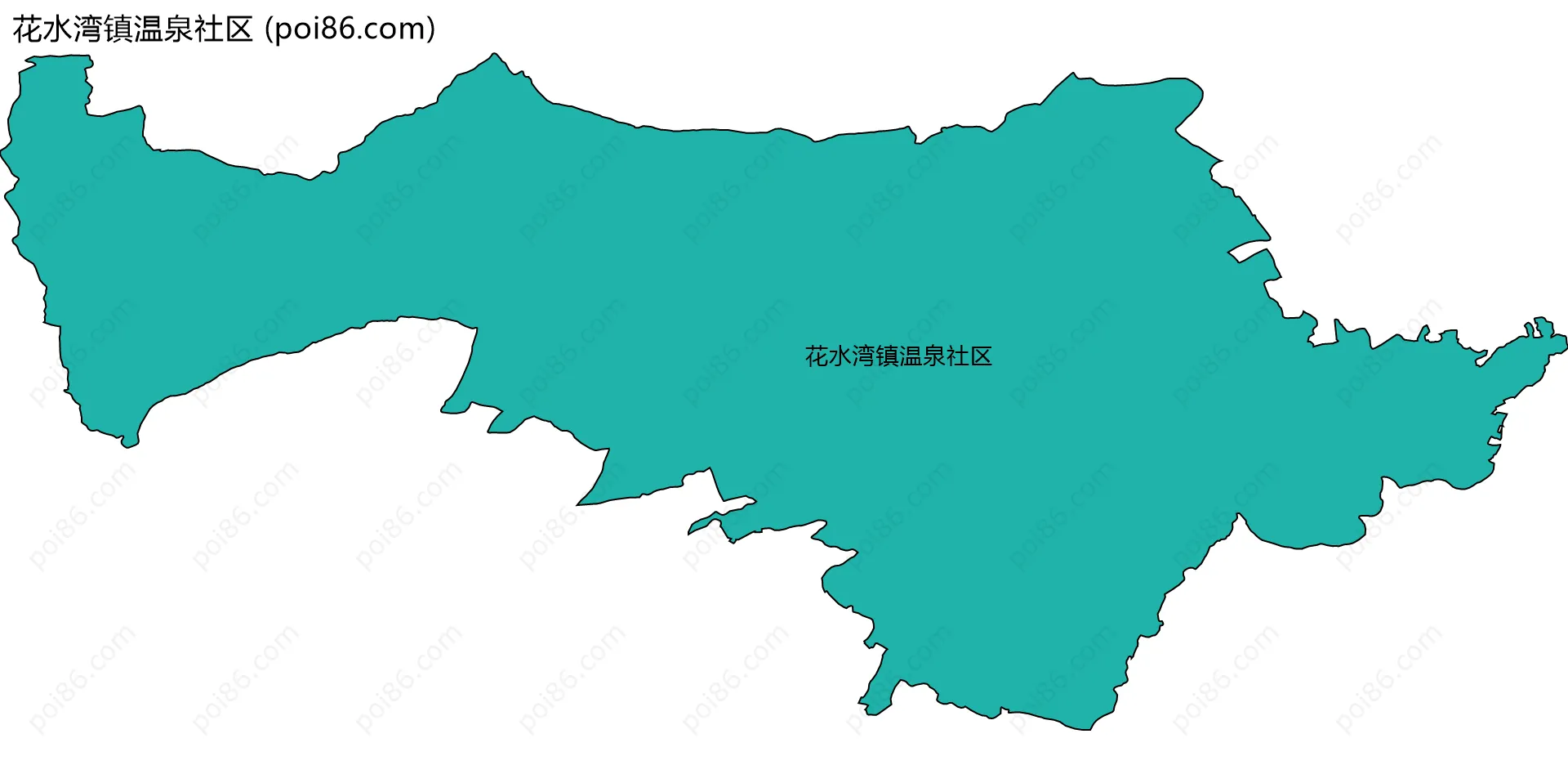 花水湾镇温泉社区边界地图