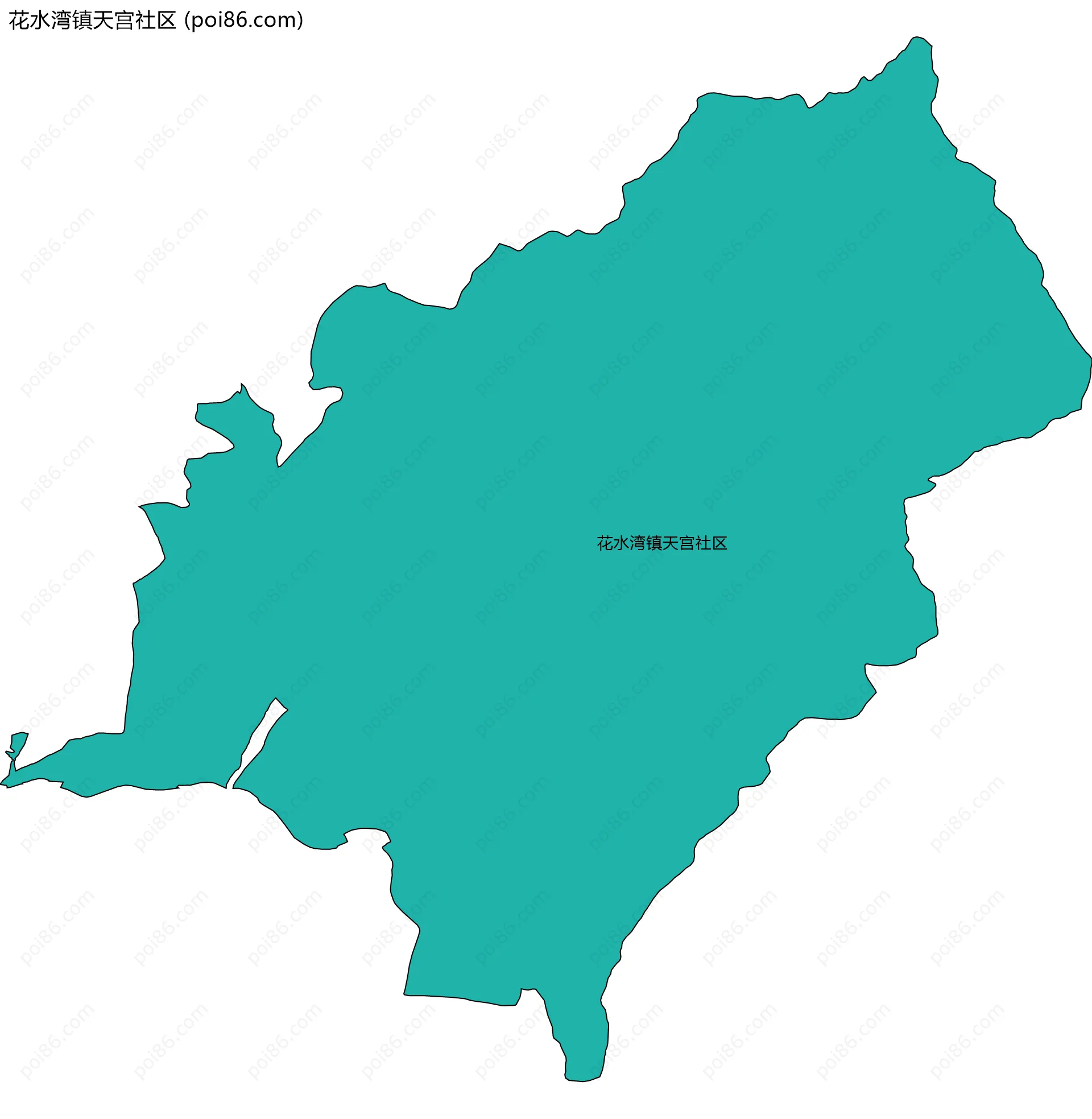 花水湾镇天宫社区边界地图