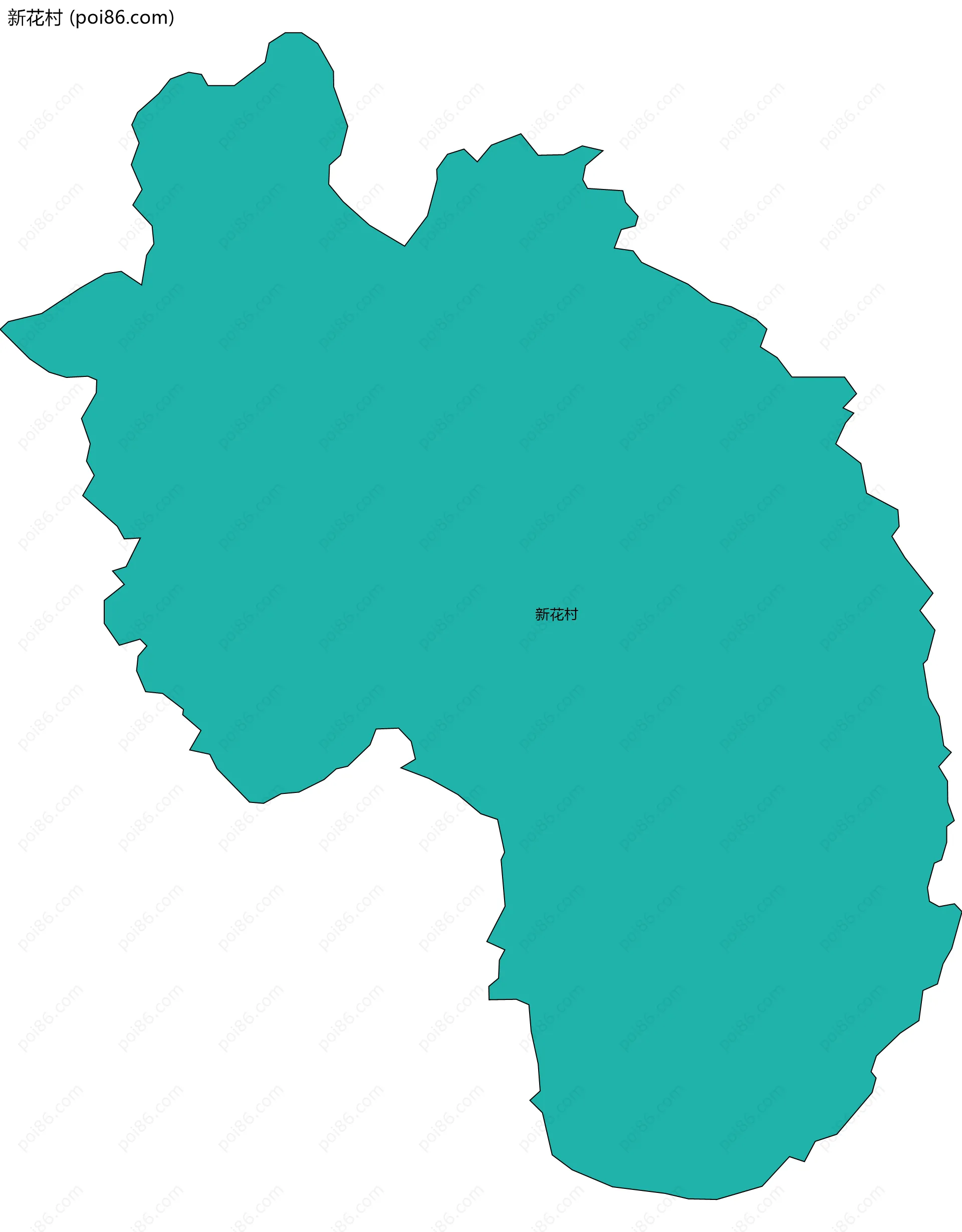新花村边界地图