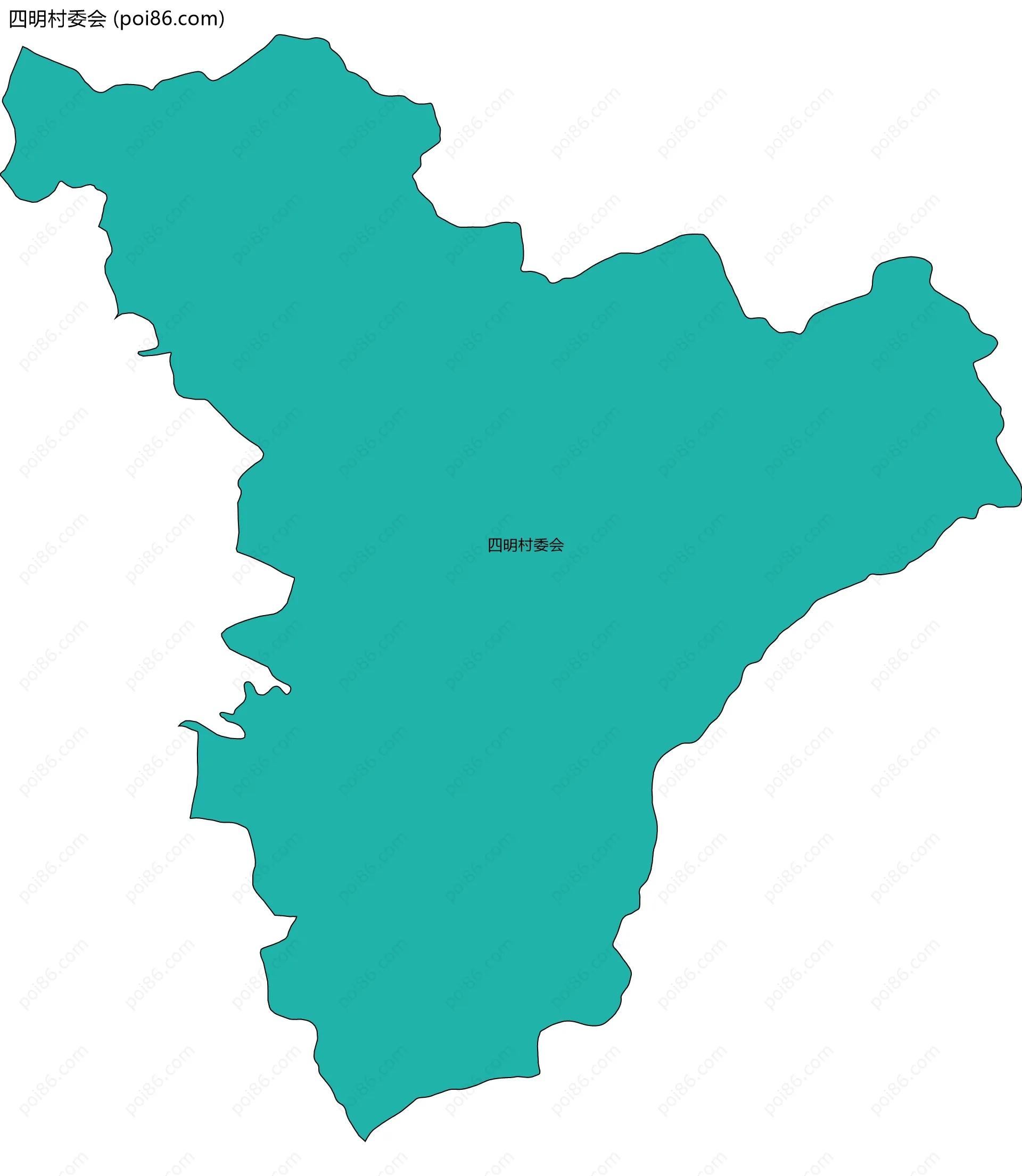 四明村委会边界地图