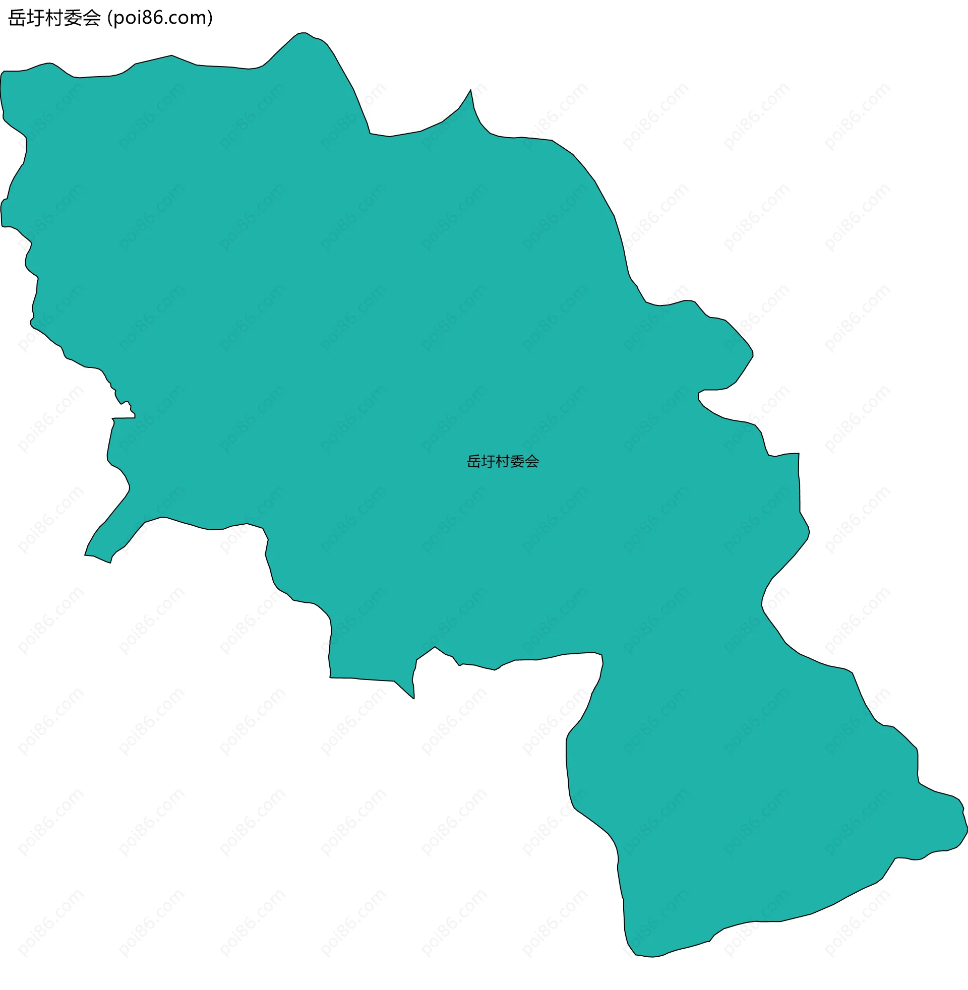 岳圩村委会边界地图