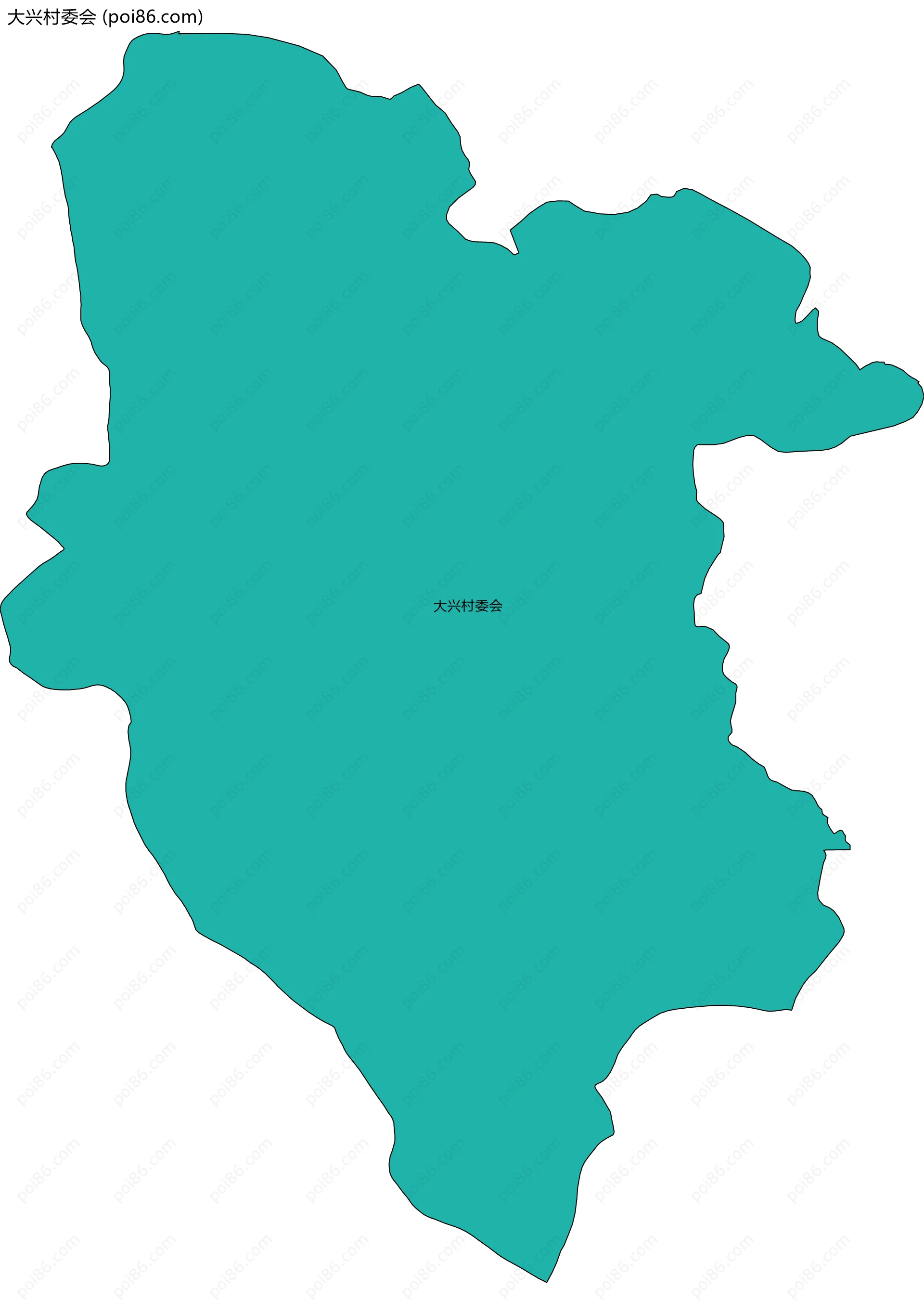 大兴村委会边界地图