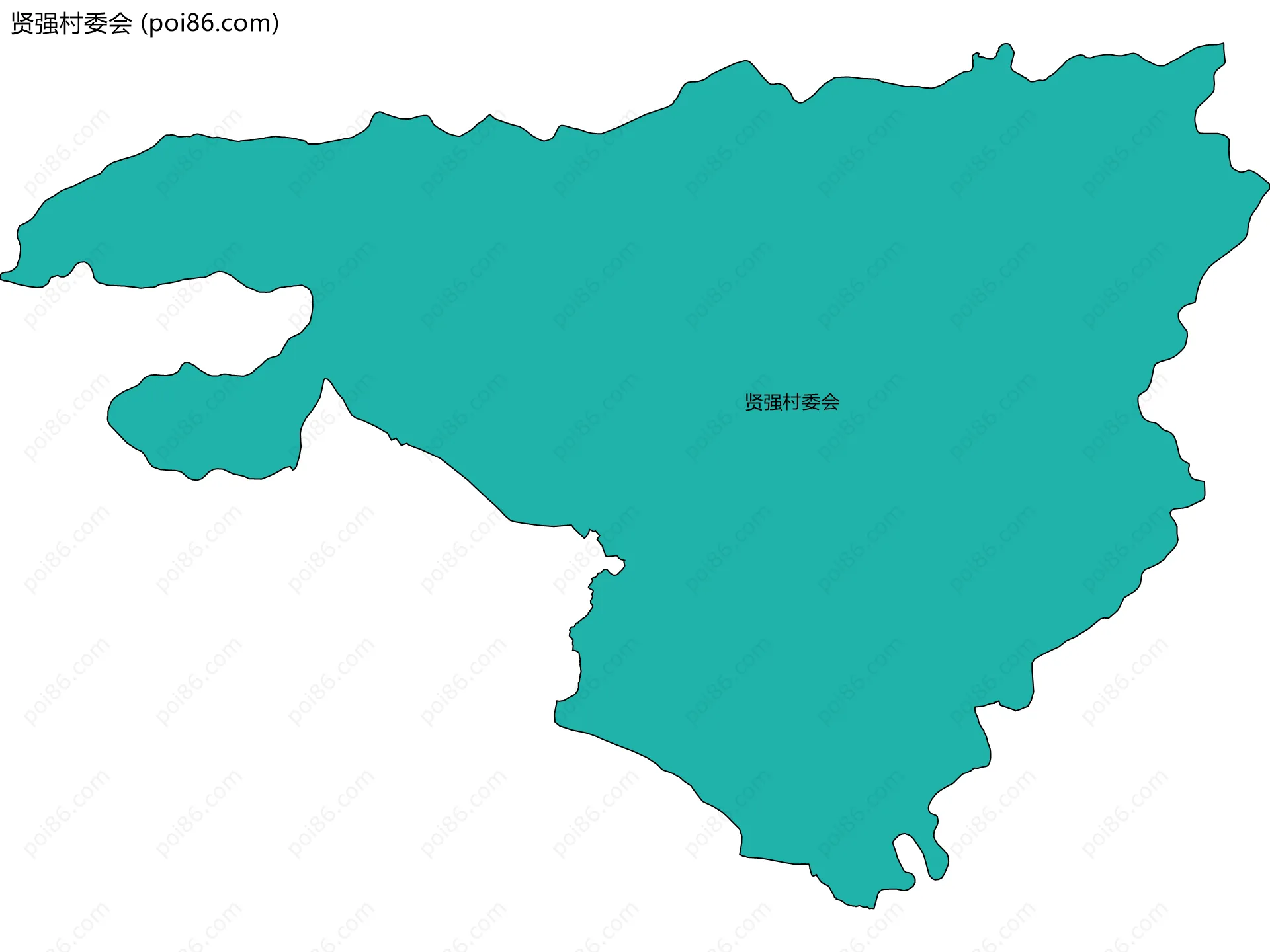 贤强村委会边界地图