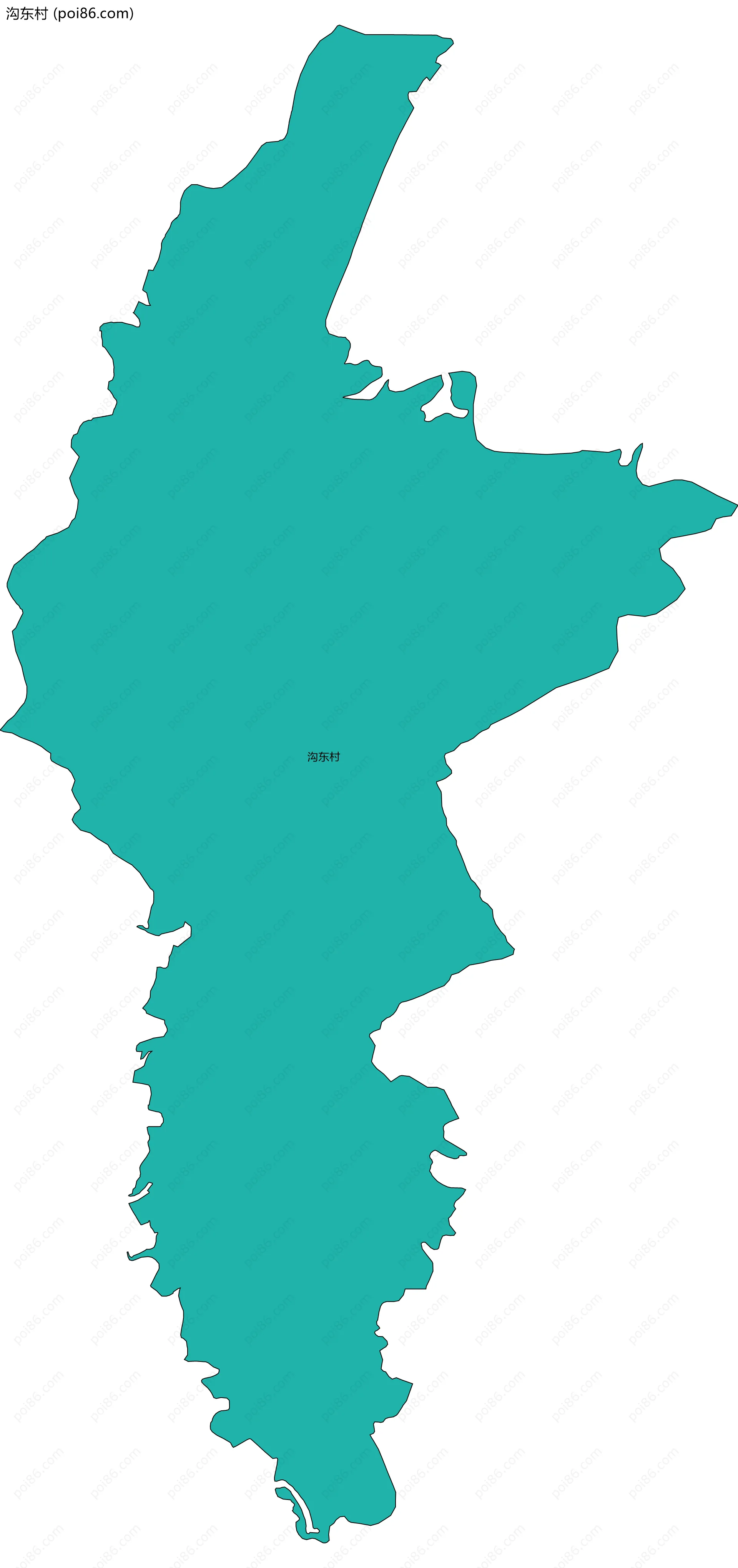 沟东村边界地图