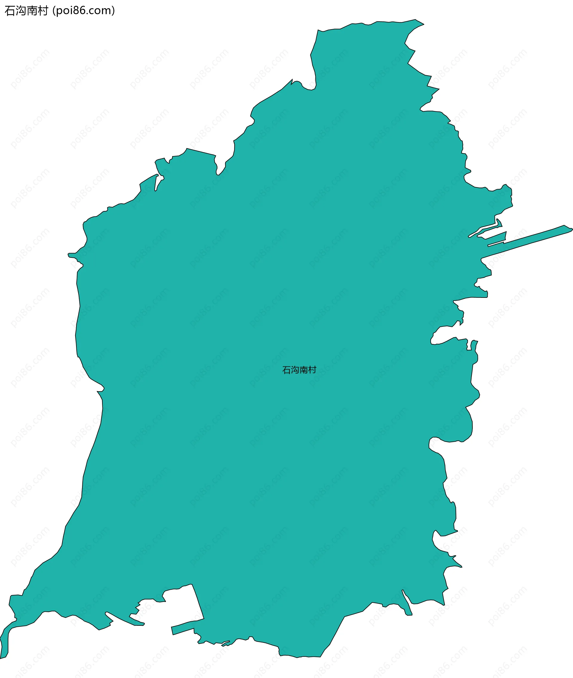 石沟南村边界地图