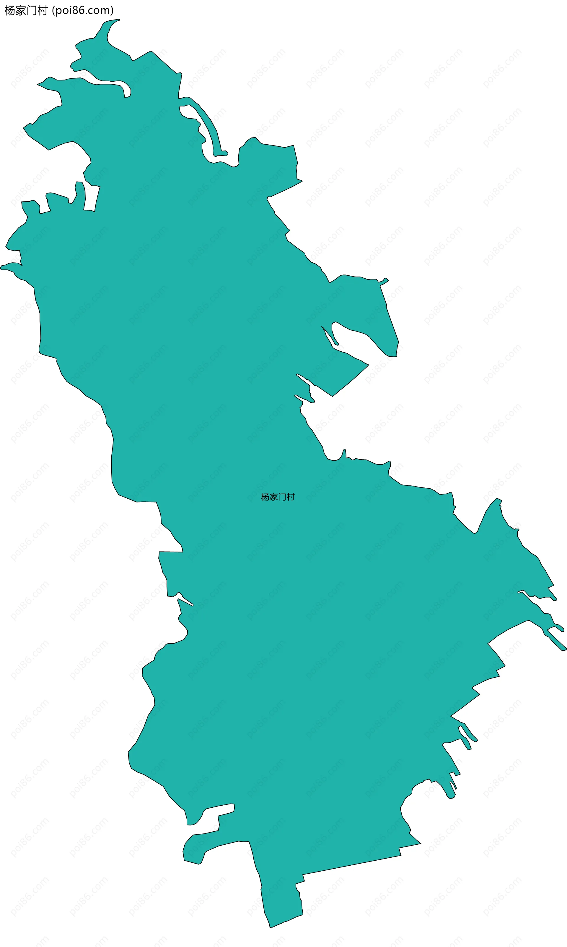 杨家门村边界地图