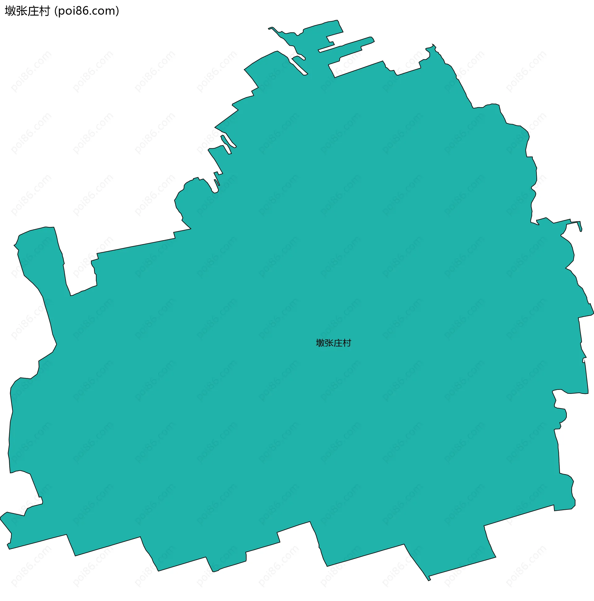 墩张庄村边界地图