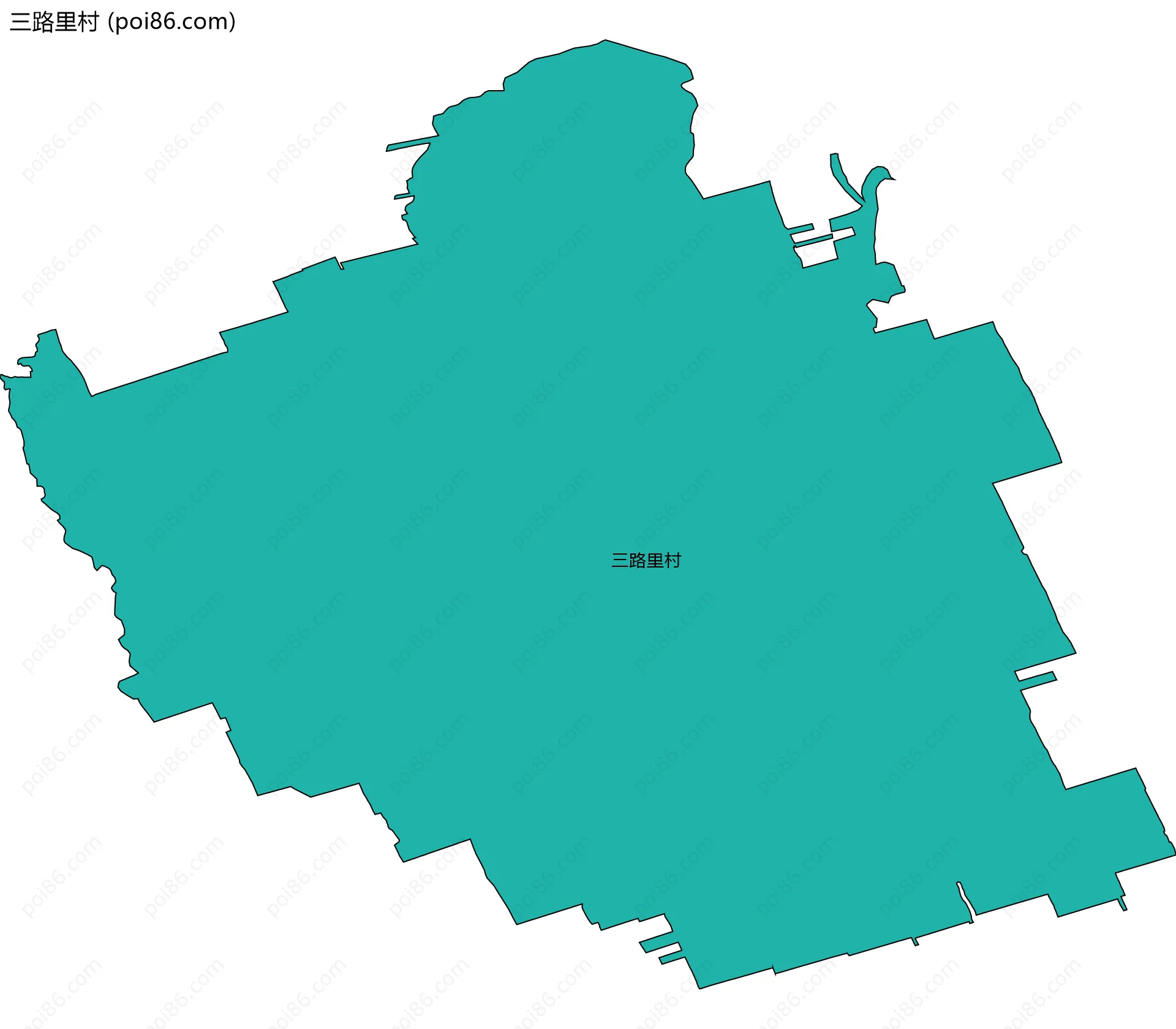 三路里村边界地图