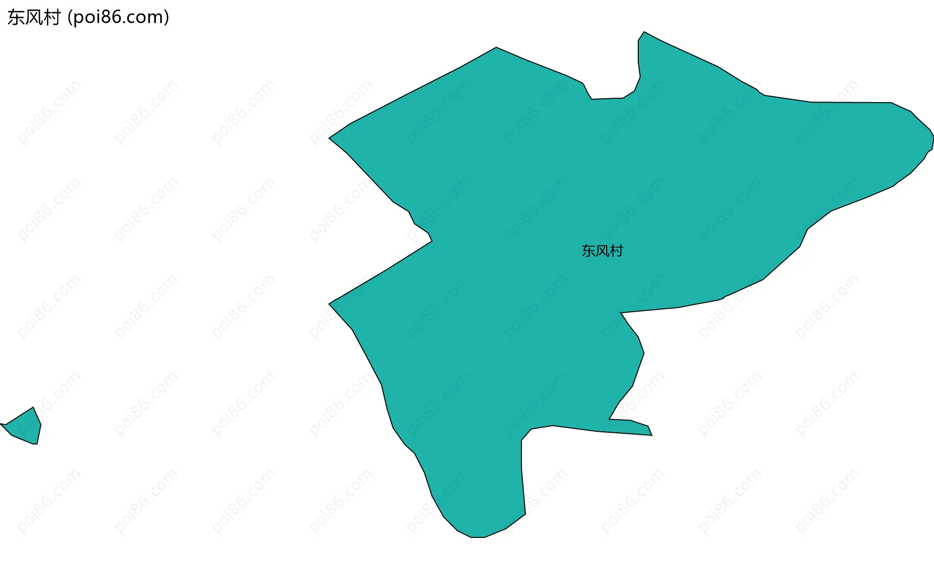 东风村边界地图