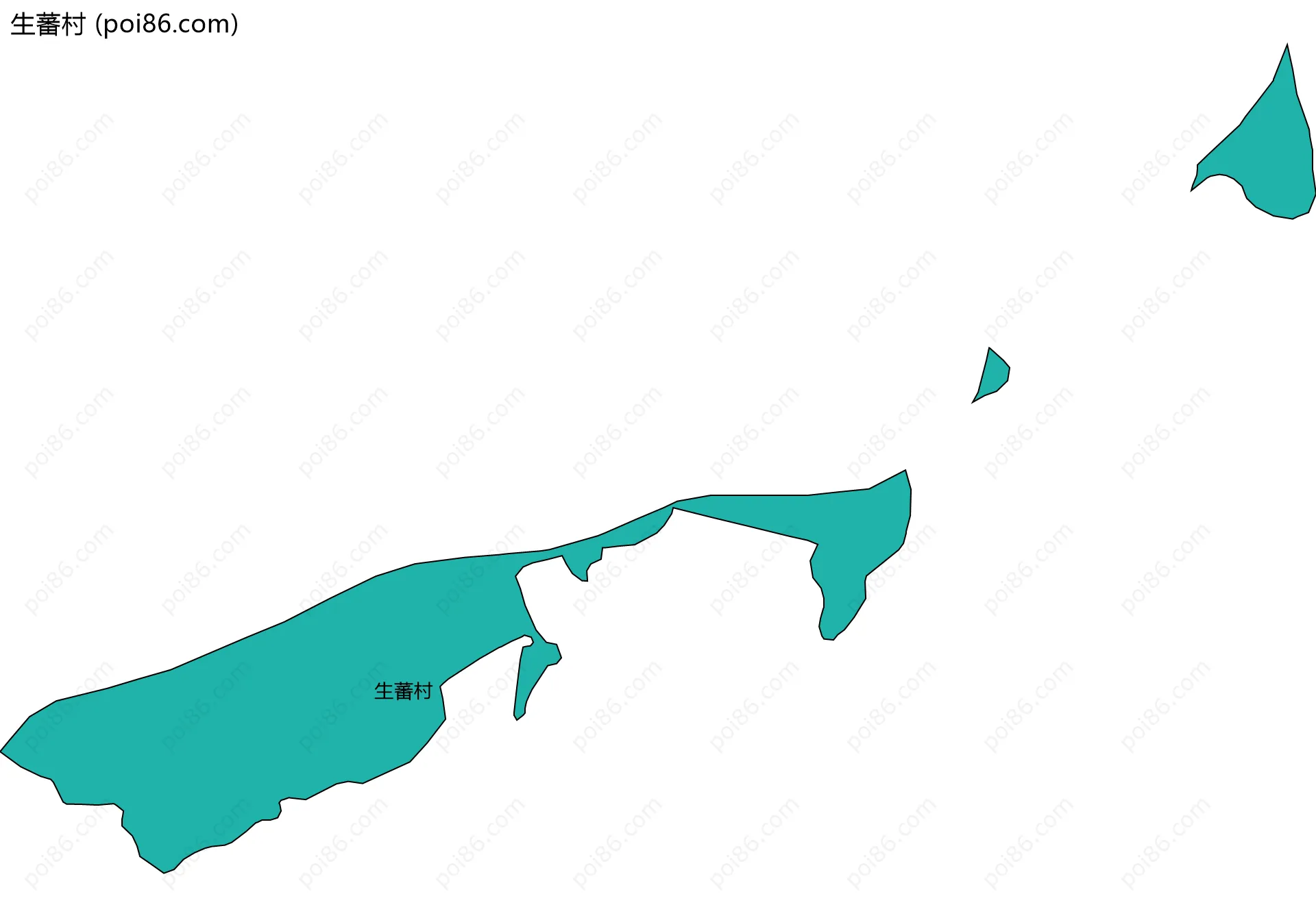 生蕃村边界地图