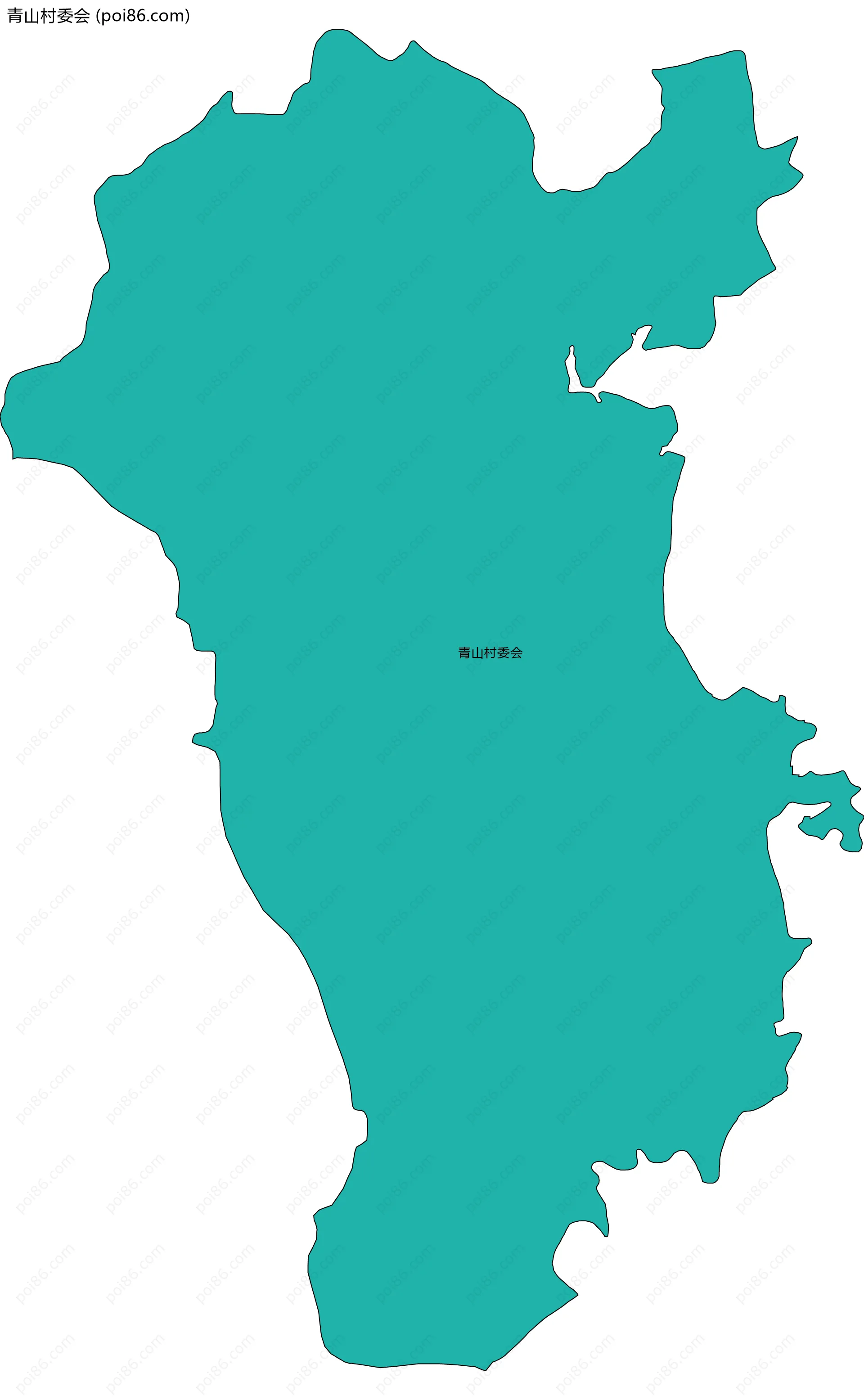 青山村委会边界地图