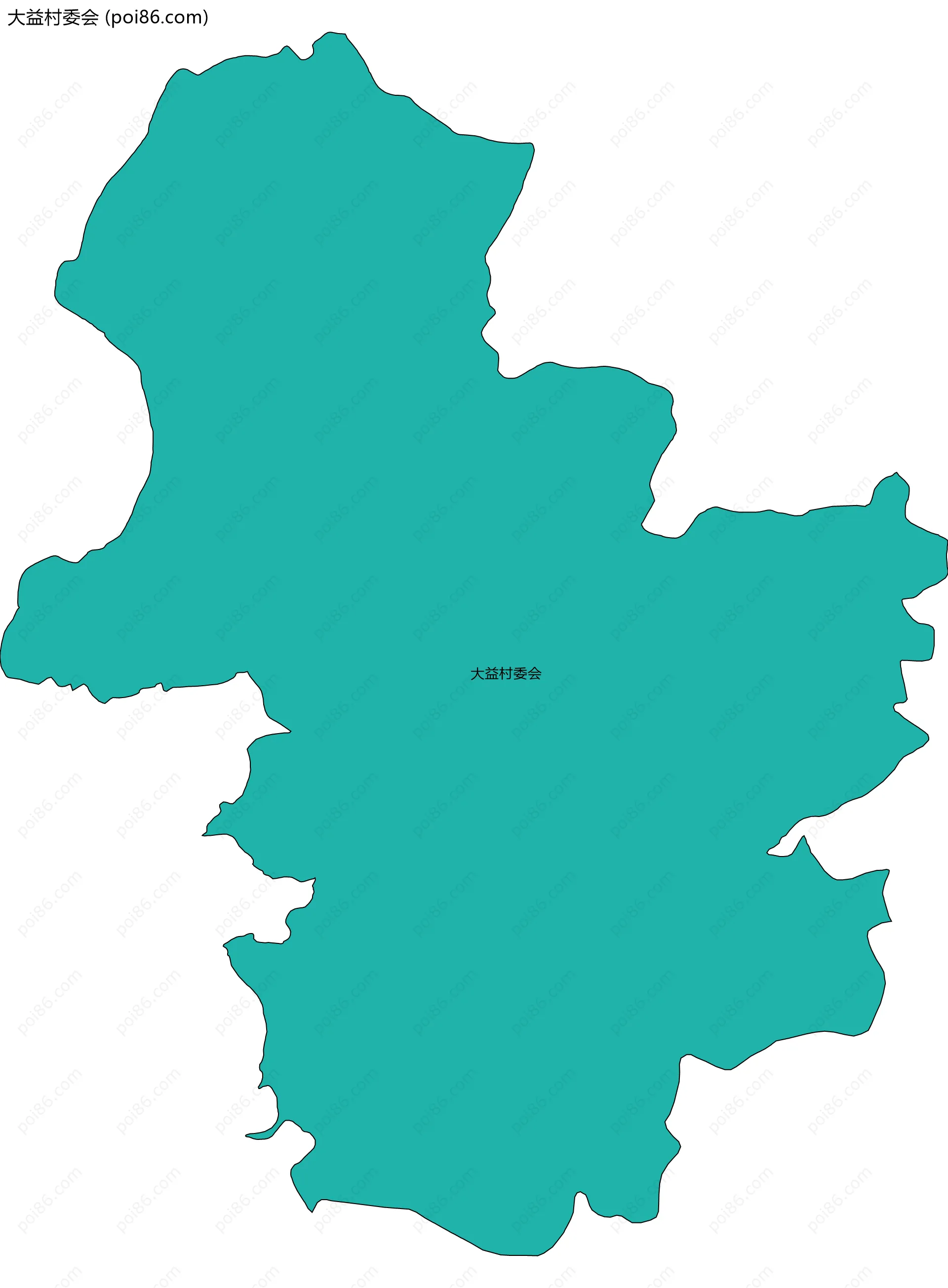 大益村委会边界地图