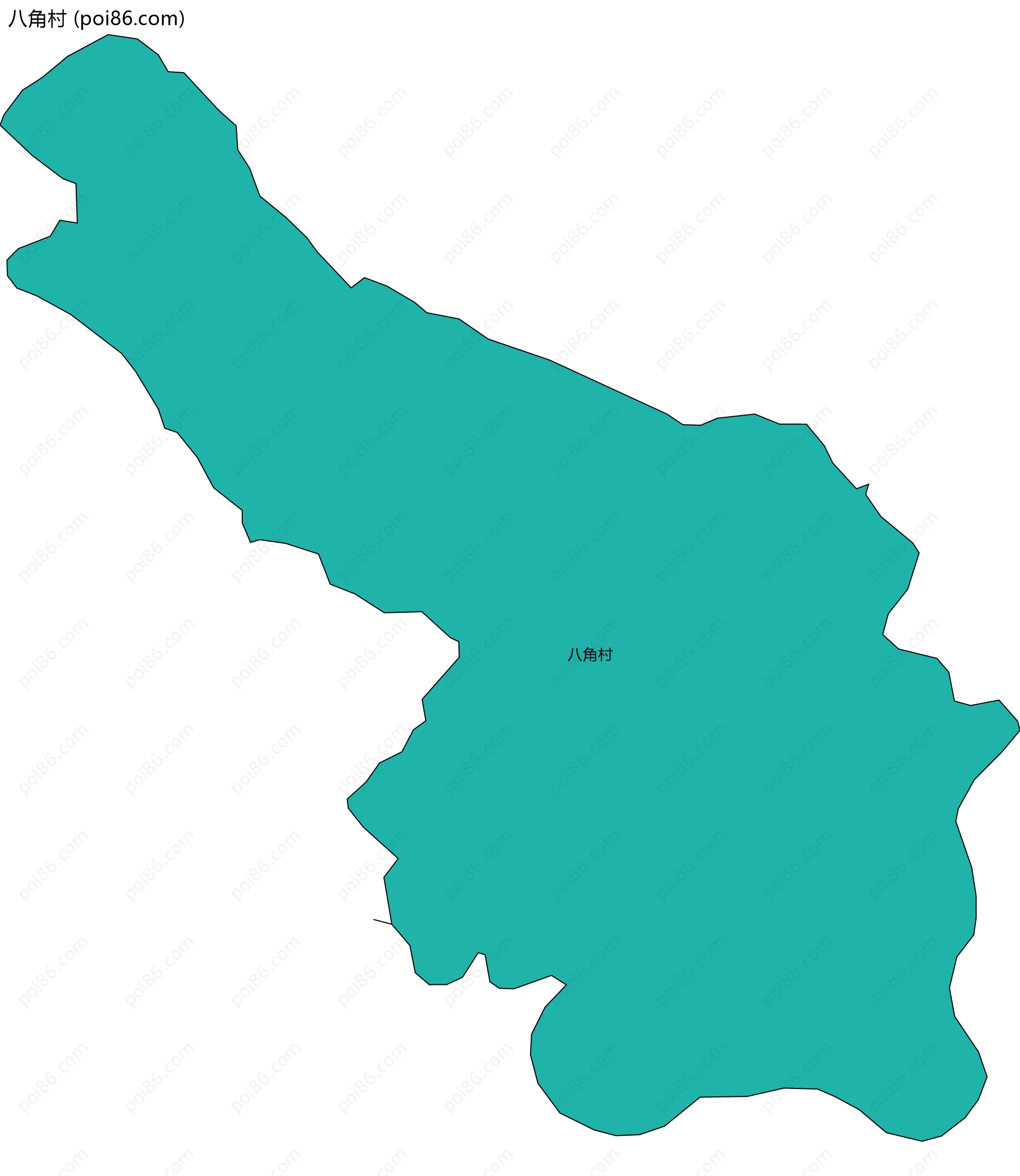 八角村边界地图