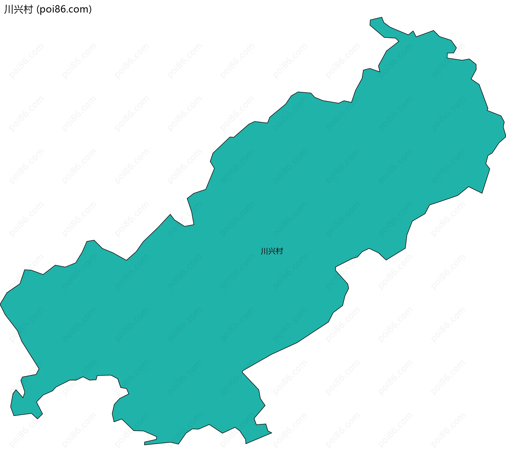 川兴村边界地图