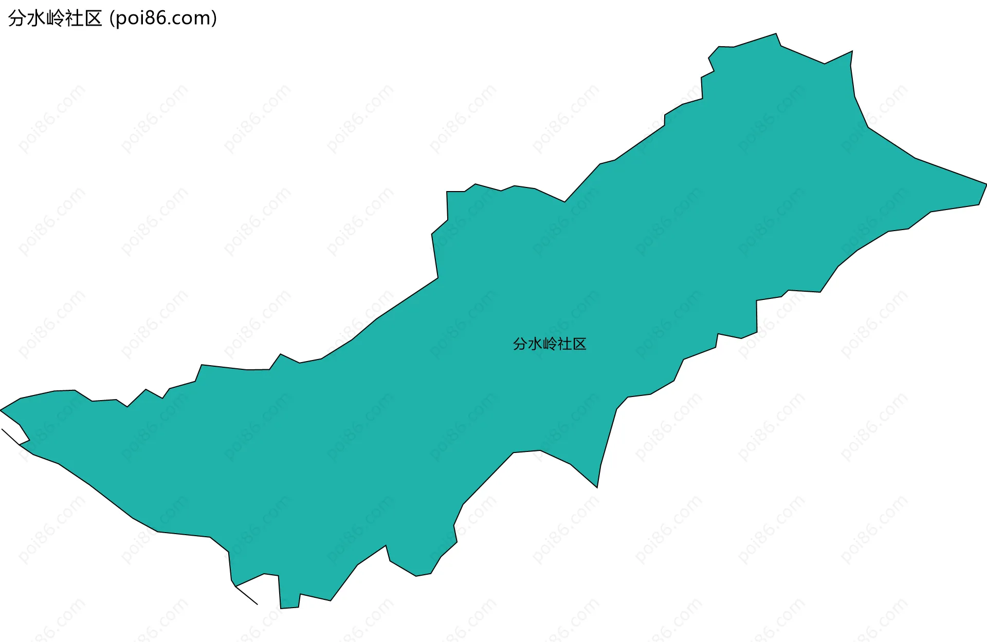 分水岭社区边界地图