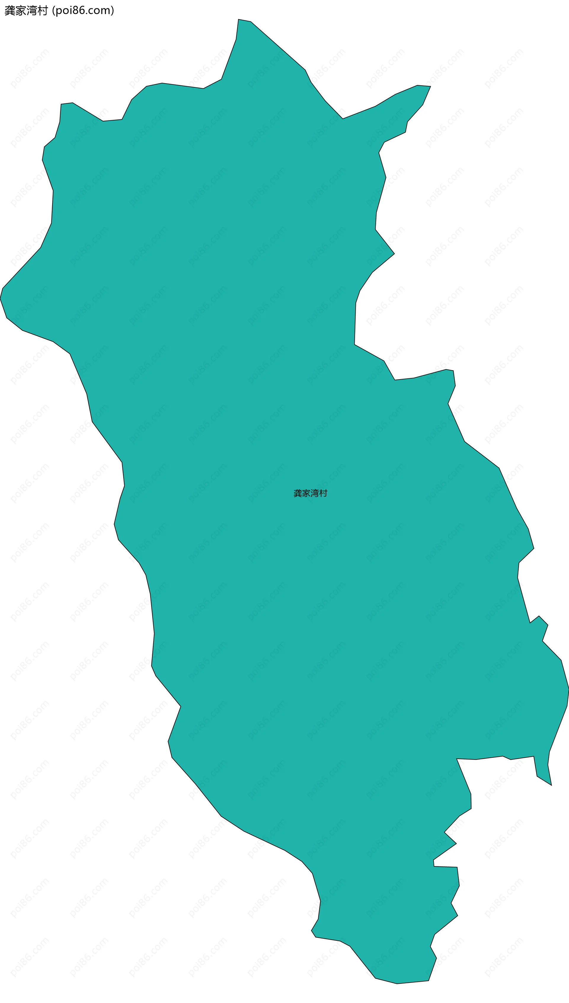 龚家湾村边界地图