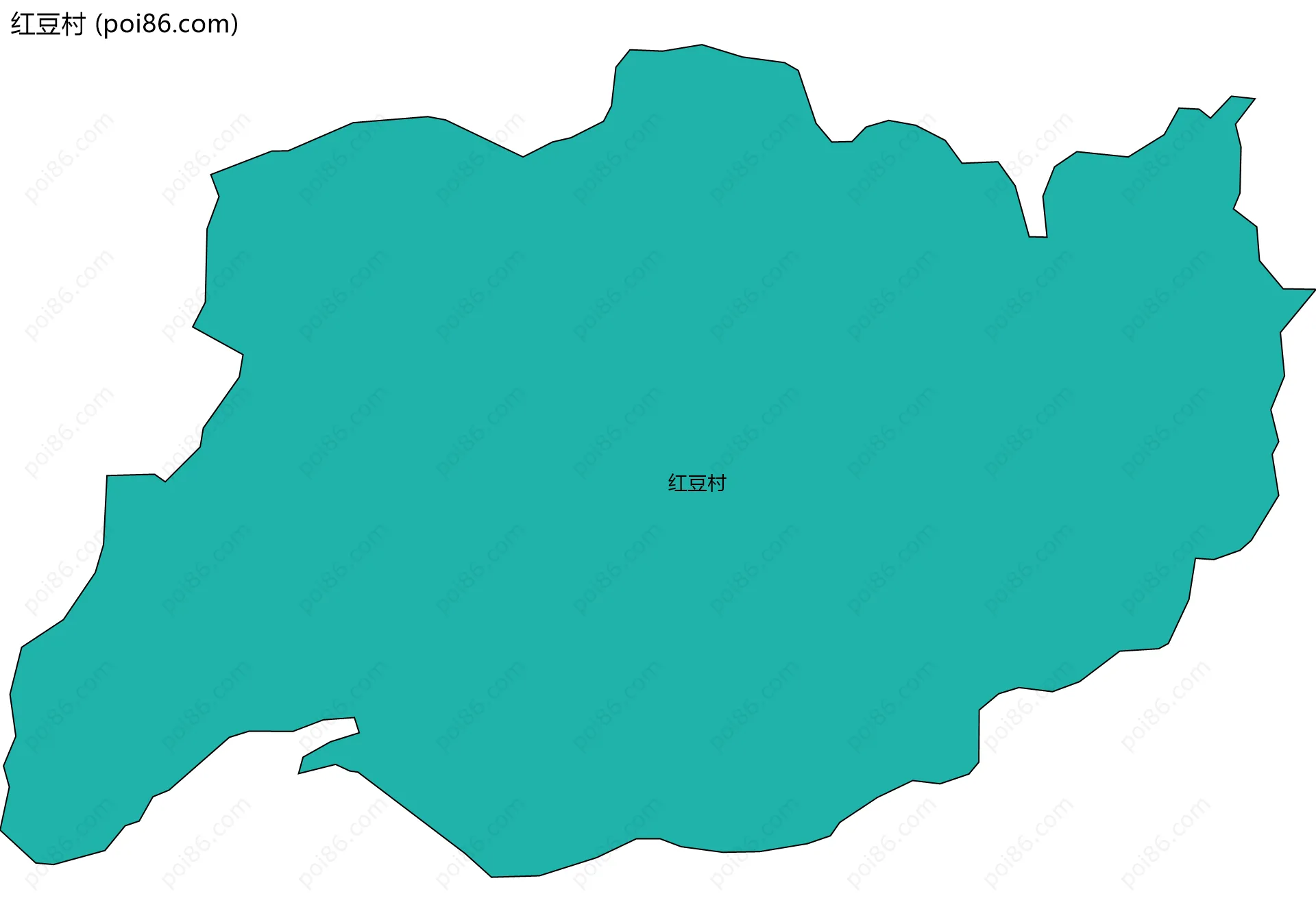 红豆村边界地图