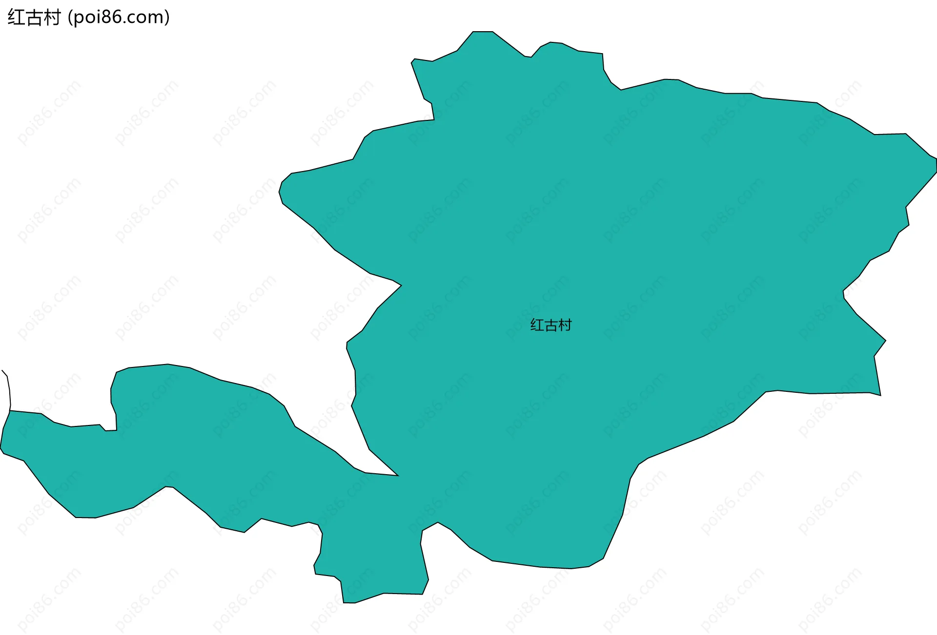 红古村边界地图