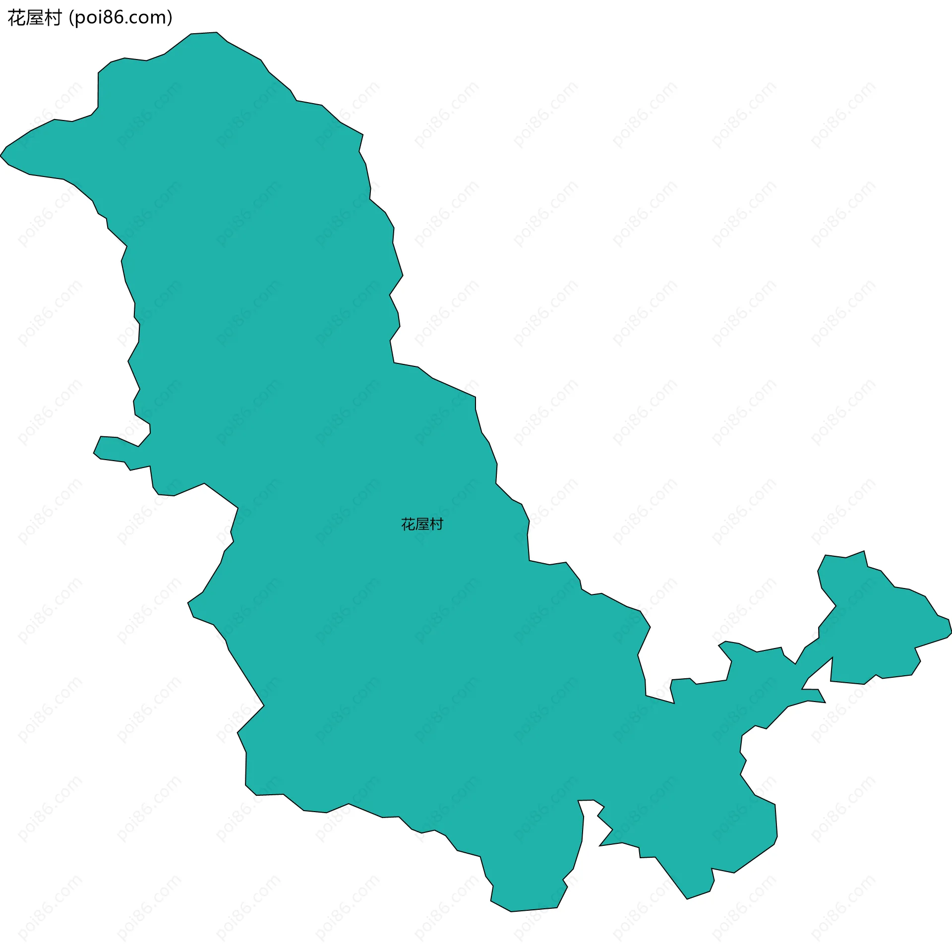 花屋村边界地图