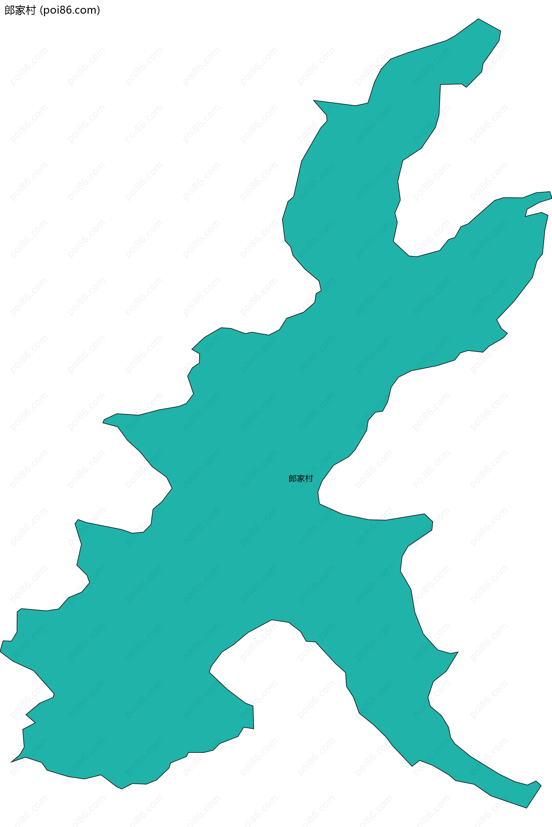 郎家村边界地图