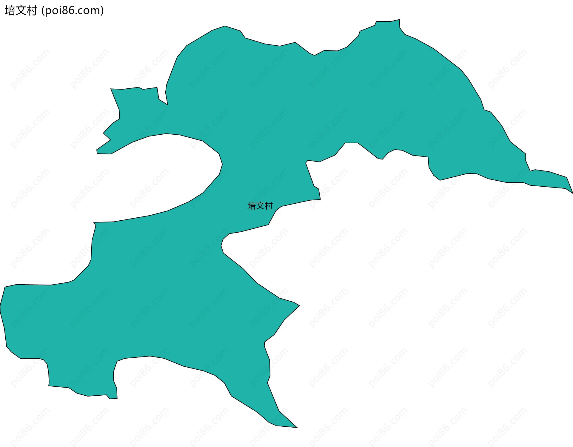 培文村边界地图