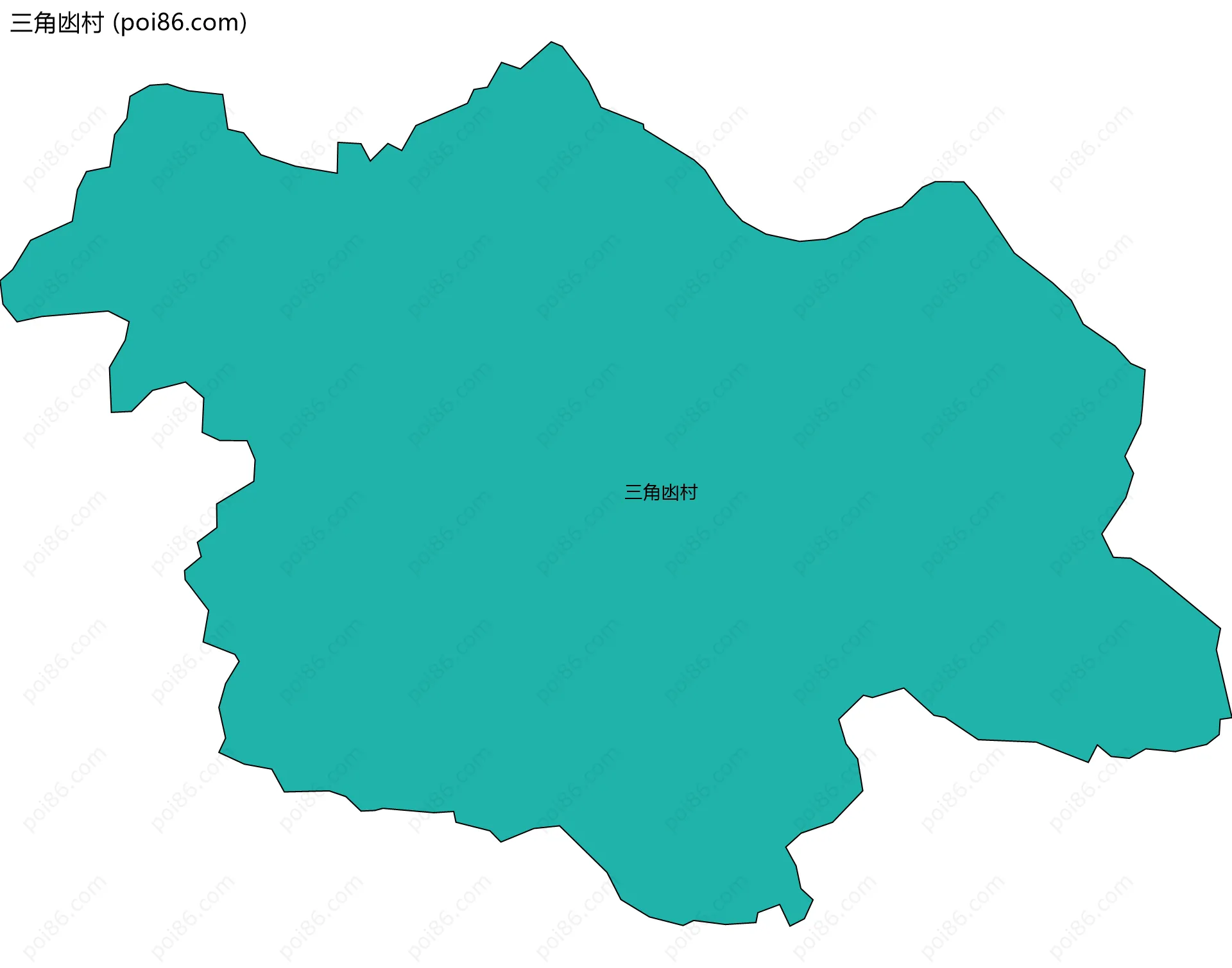 三角凼村边界地图