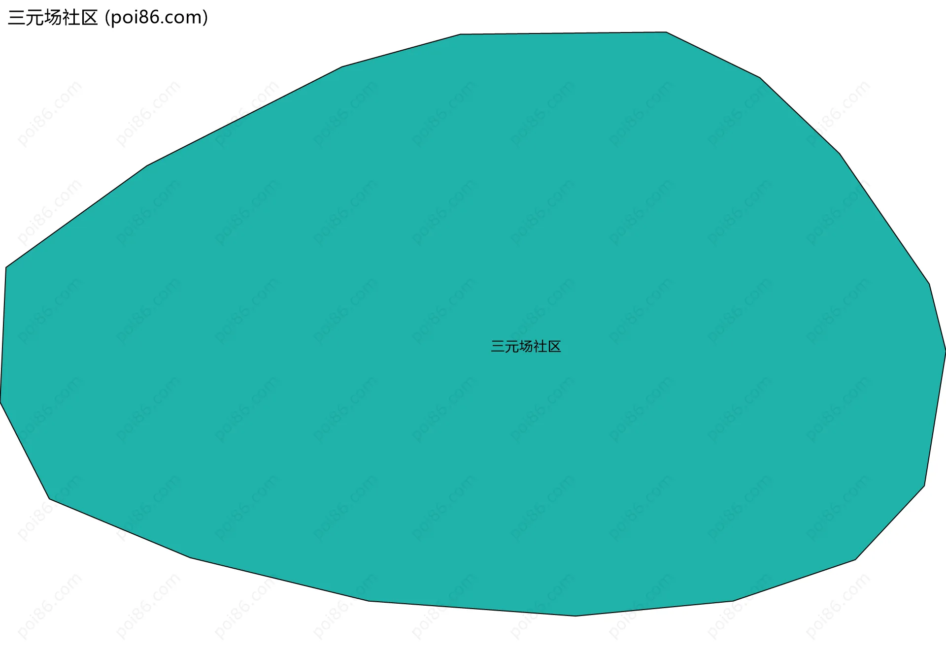 三元场社区边界地图